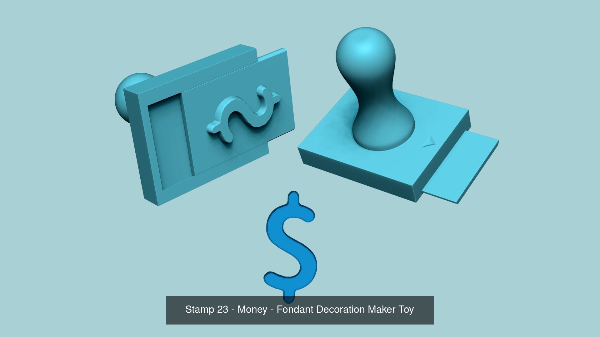 50 Changeable Stamps - Fondant Decoration Maker Toy 3D Model Collection_23