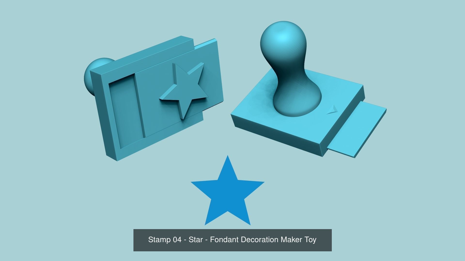 50 Changeable Stamps - Fondant Decoration Maker Toy 3D Model Collection_4