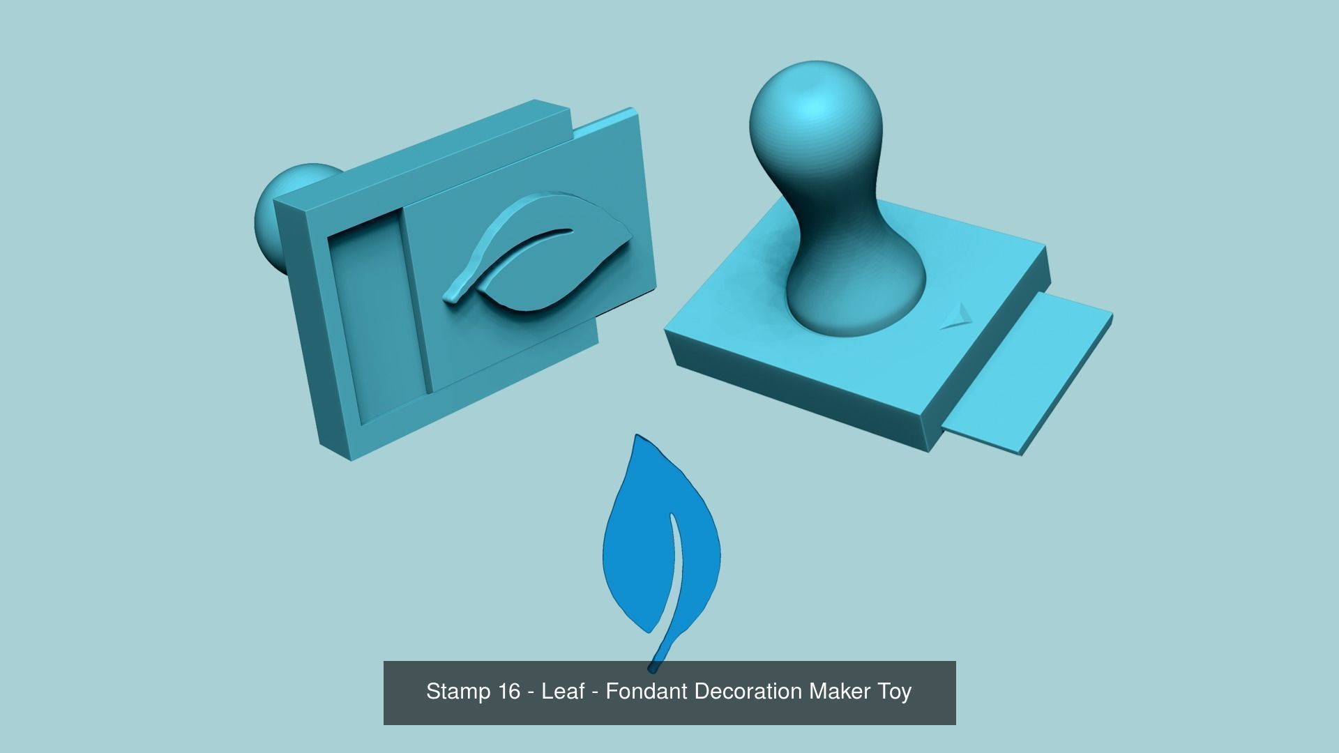 50 Changeable Stamps - Fondant Decoration Maker Toy 3D Model Collection_16