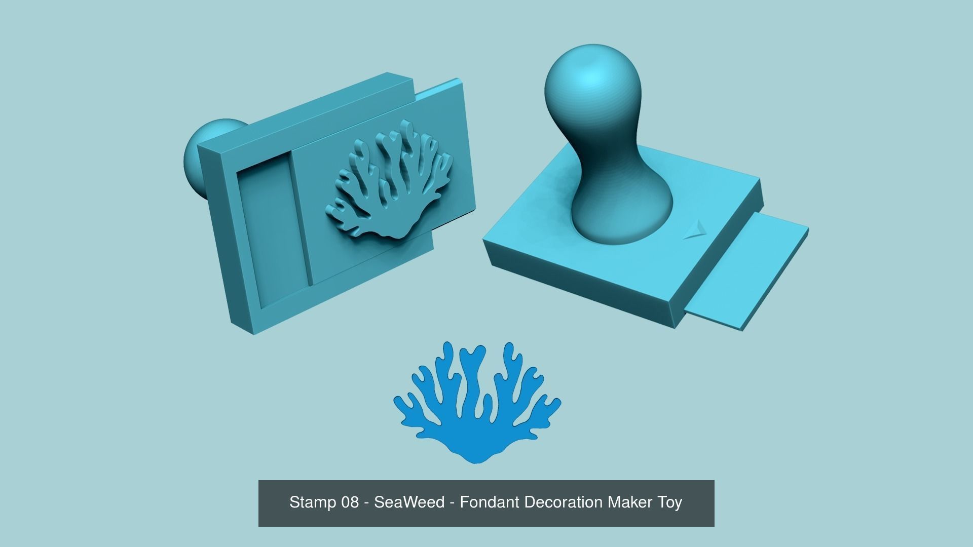 50 Changeable Stamps - Fondant Decoration Maker Toy 3D Model Collection_8