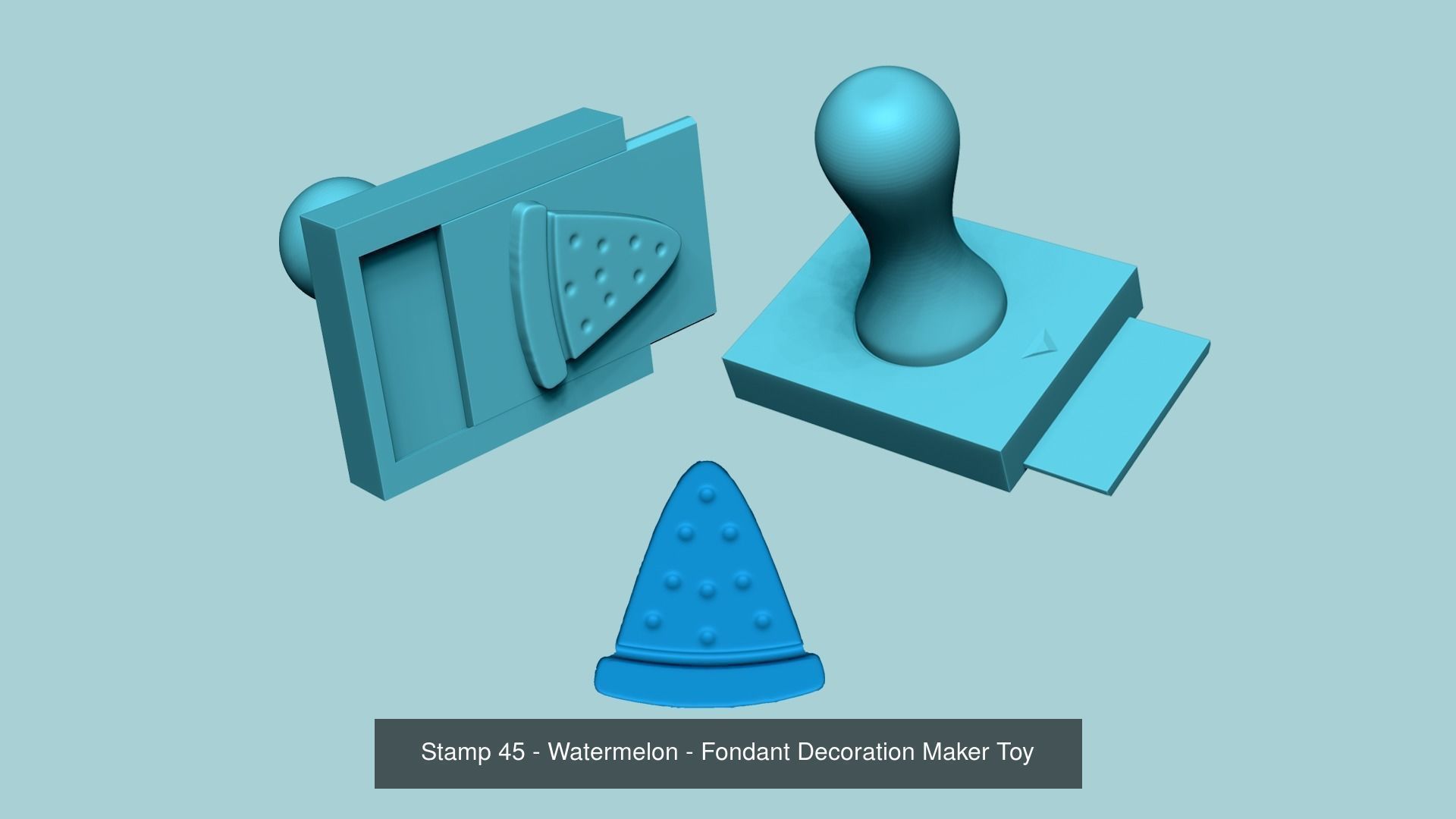 50 Changeable Stamps - Fondant Decoration Maker Toy 3D Model Collection_45