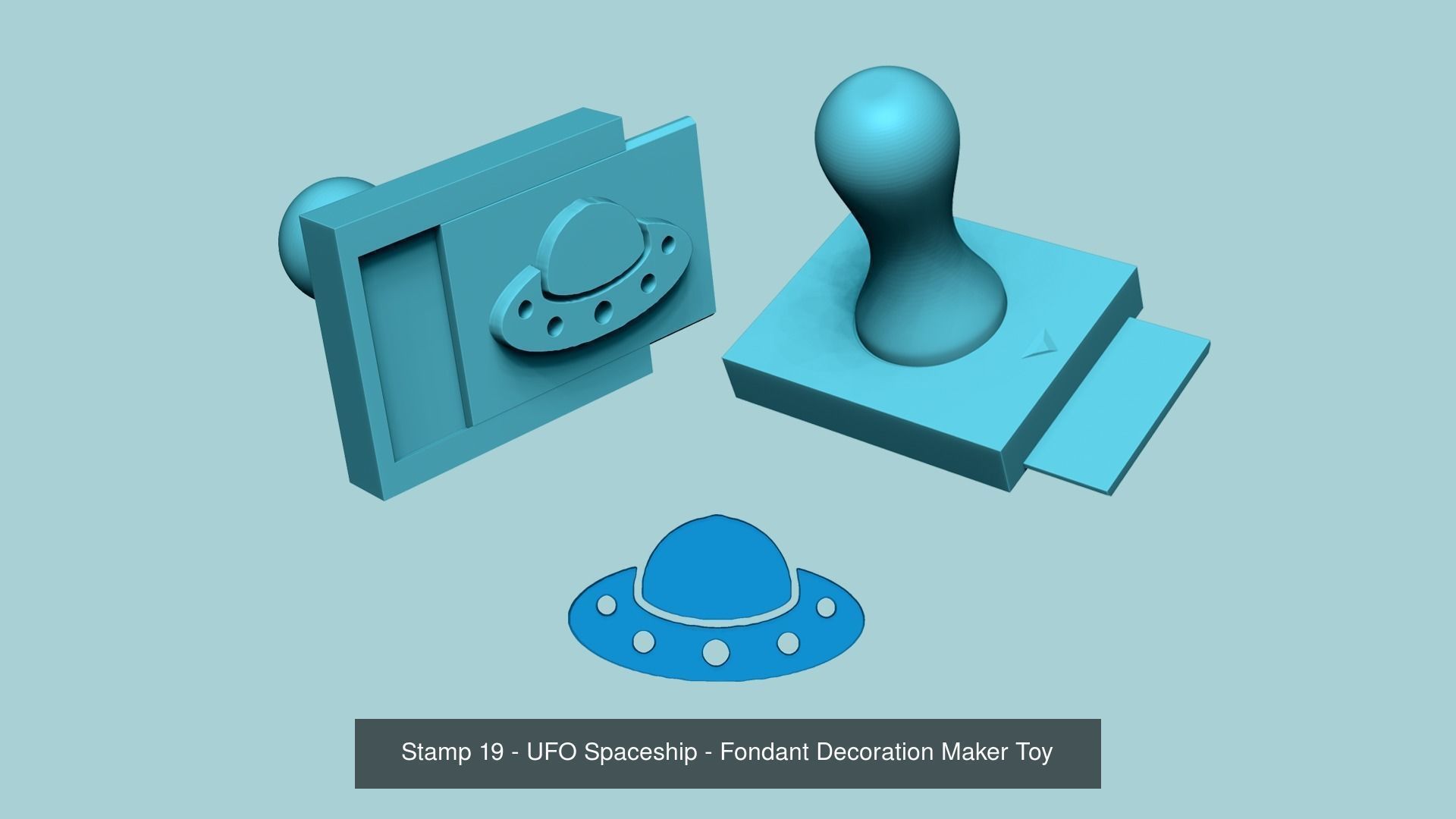 50 Changeable Stamps - Fondant Decoration Maker Toy 3D Model Collection_19