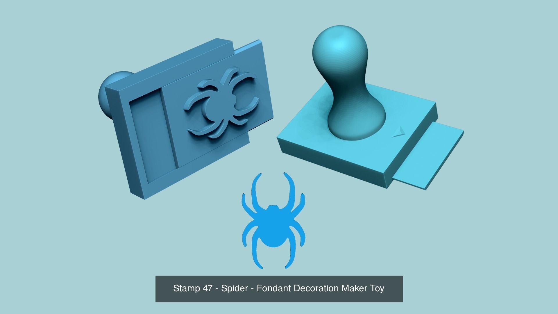 50 Changeable Stamps - Fondant Decoration Maker Toy 3D Model Collection_47