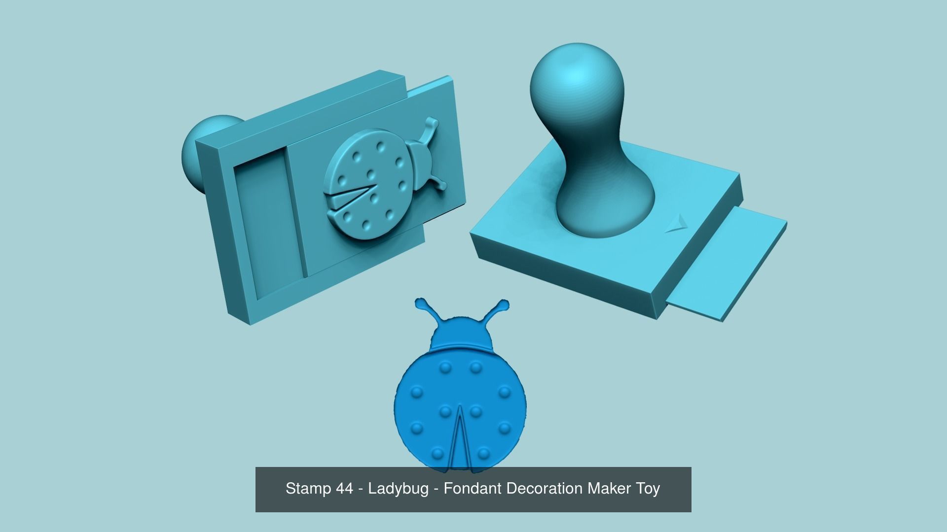 50 Changeable Stamps - Fondant Decoration Maker Toy 3D Model Collection_44