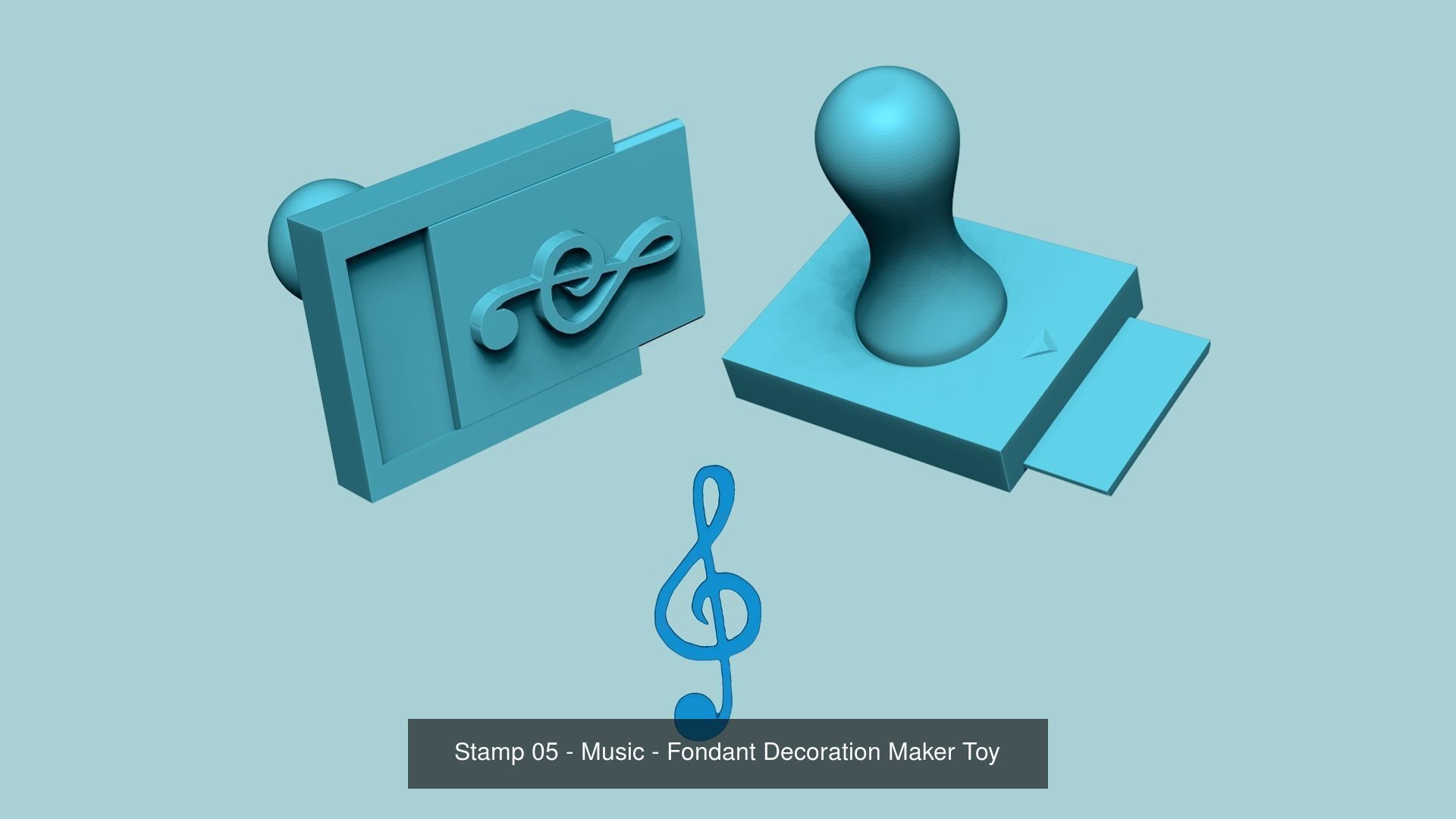 50 Changeable Stamps - Fondant Decoration Maker Toy 3D Model Collection_5