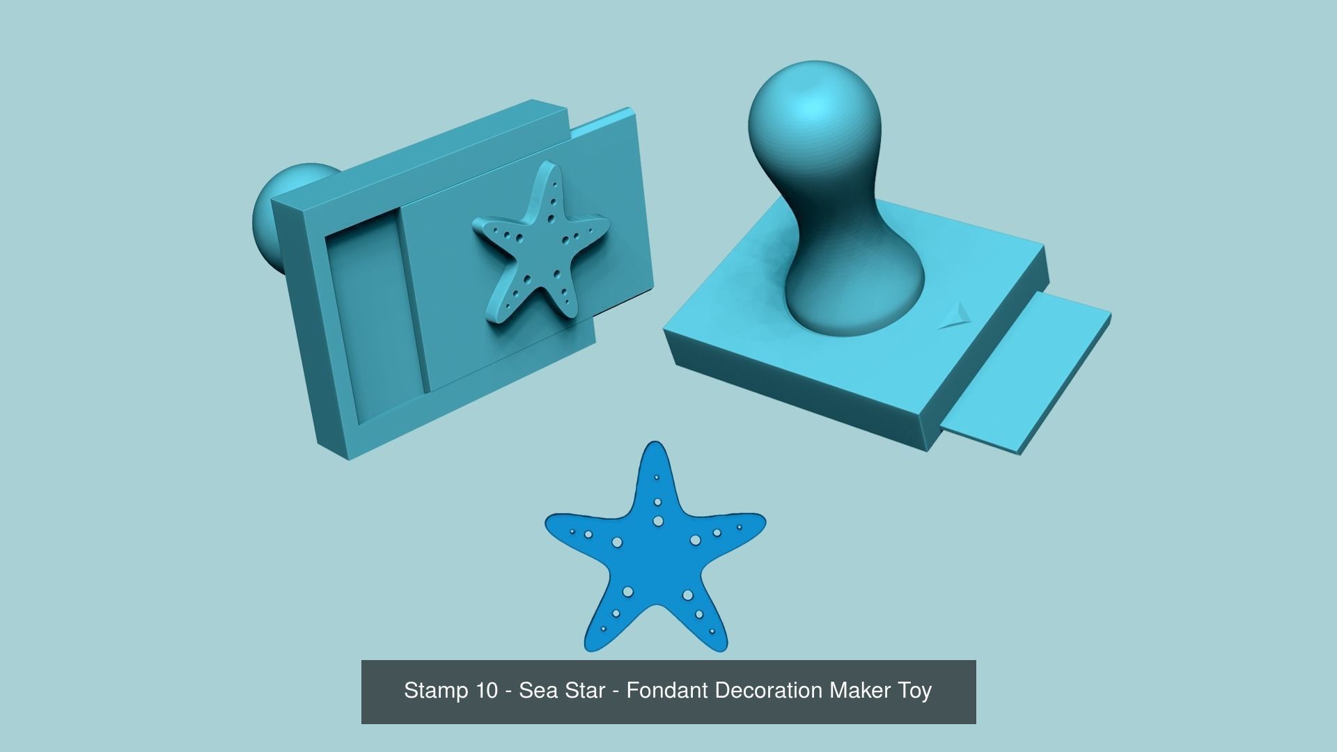 50 Changeable Stamps - Fondant Decoration Maker Toy 3D Model Collection_10