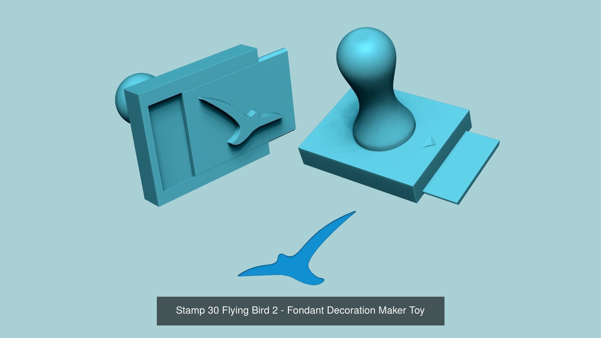 50 Changeable Stamps - Fondant Decoration Maker Toy 3D Model Collection_30