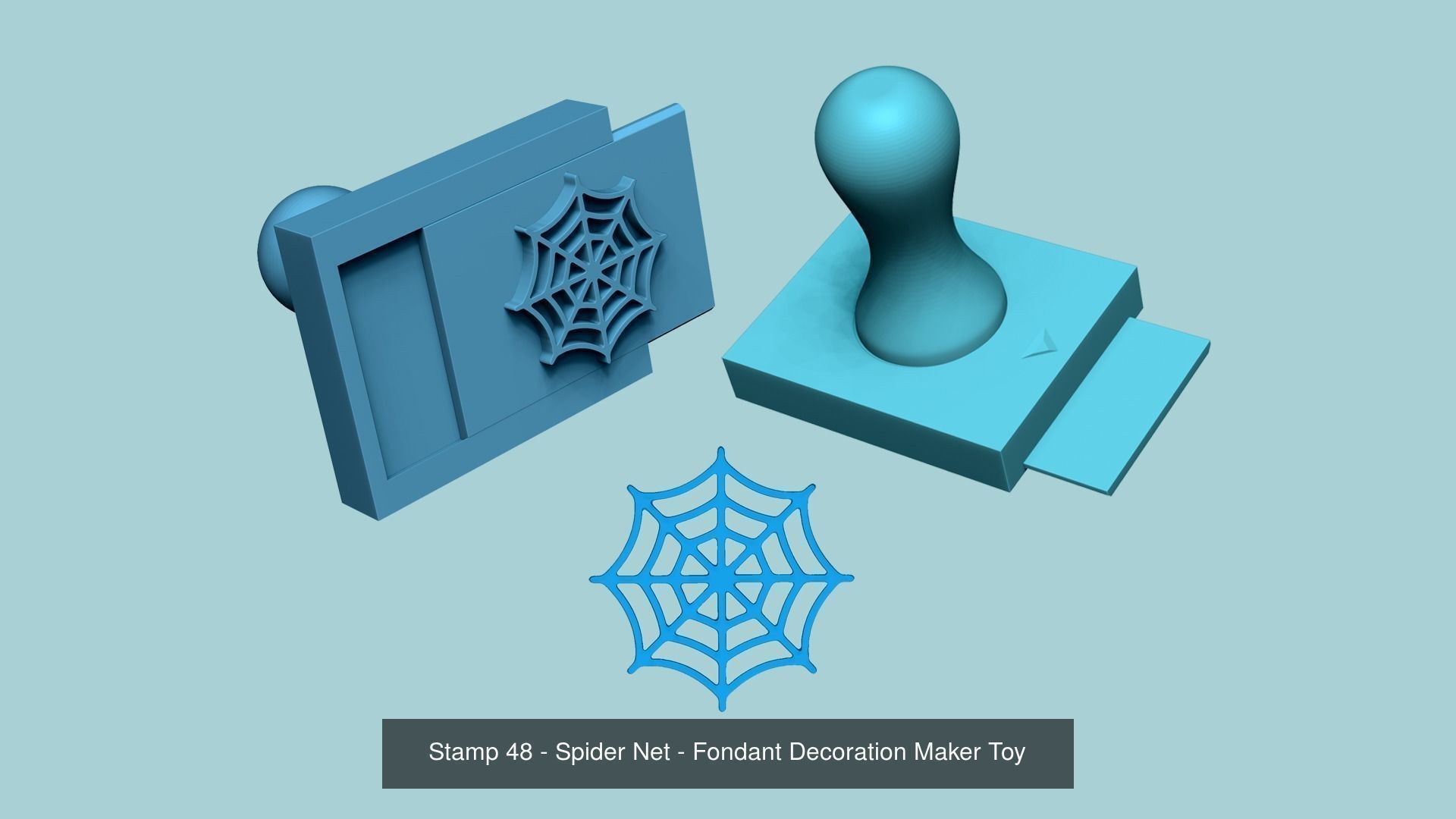 50 Changeable Stamps - Fondant Decoration Maker Toy 3D Model Collection_48