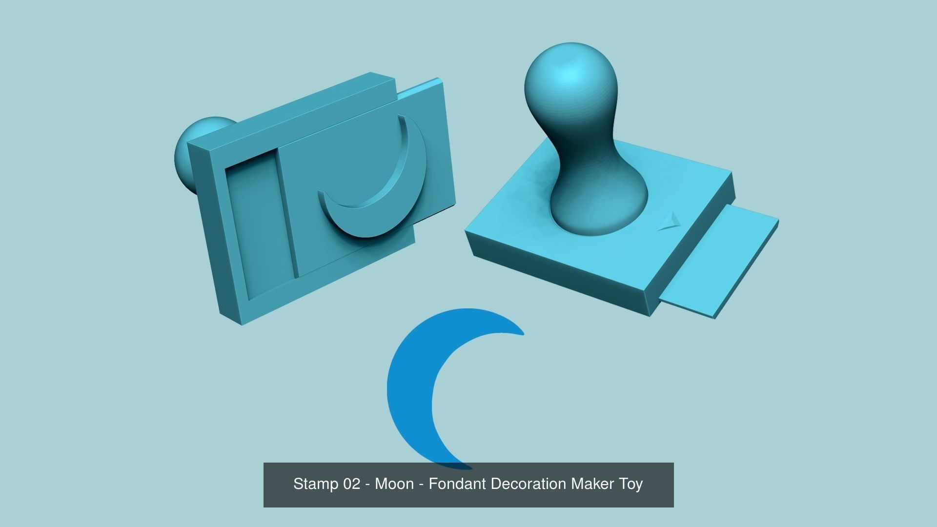 50 Changeable Stamps - Fondant Decoration Maker Toy 3D Model Collection_2