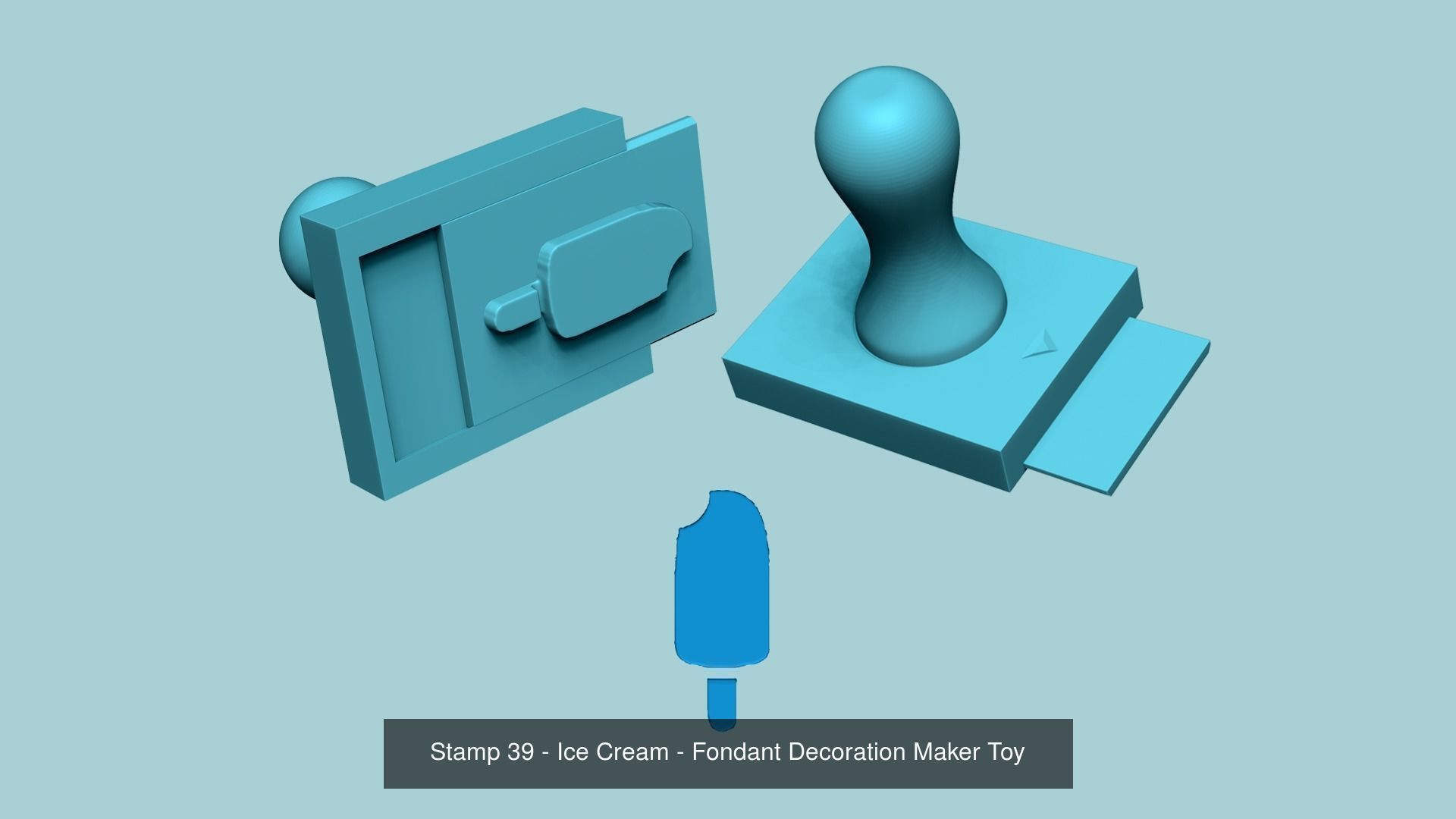 50 Changeable Stamps - Fondant Decoration Maker Toy 3D Model Collection_39