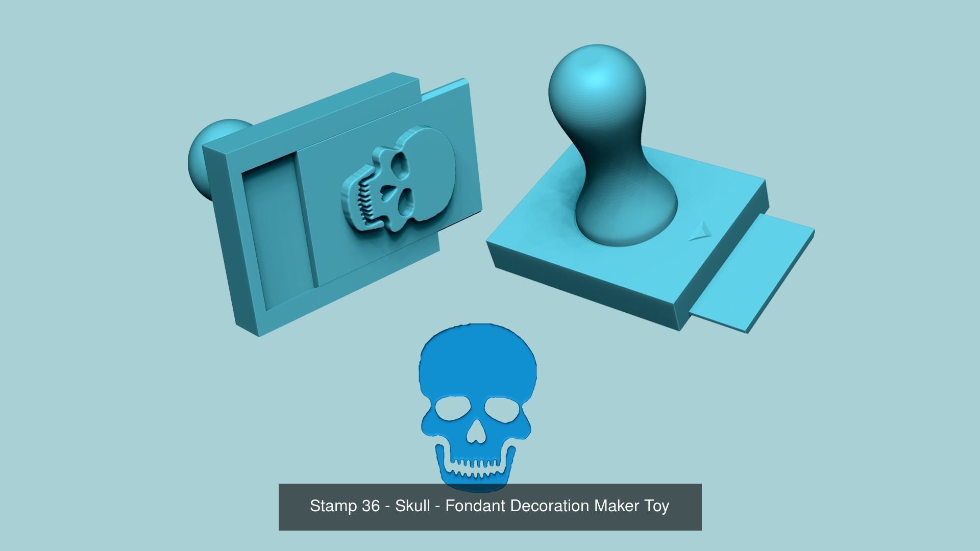 50 Changeable Stamps - Fondant Decoration Maker Toy 3D Model Collection_36