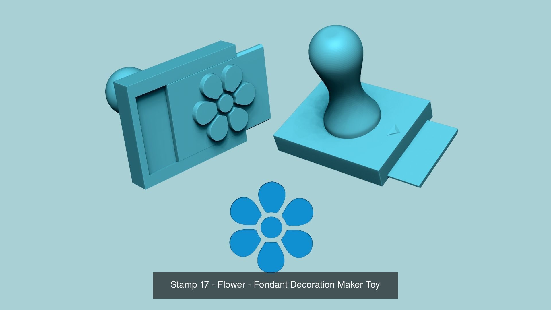 50 Changeable Stamps - Fondant Decoration Maker Toy 3D Model Collection_17
