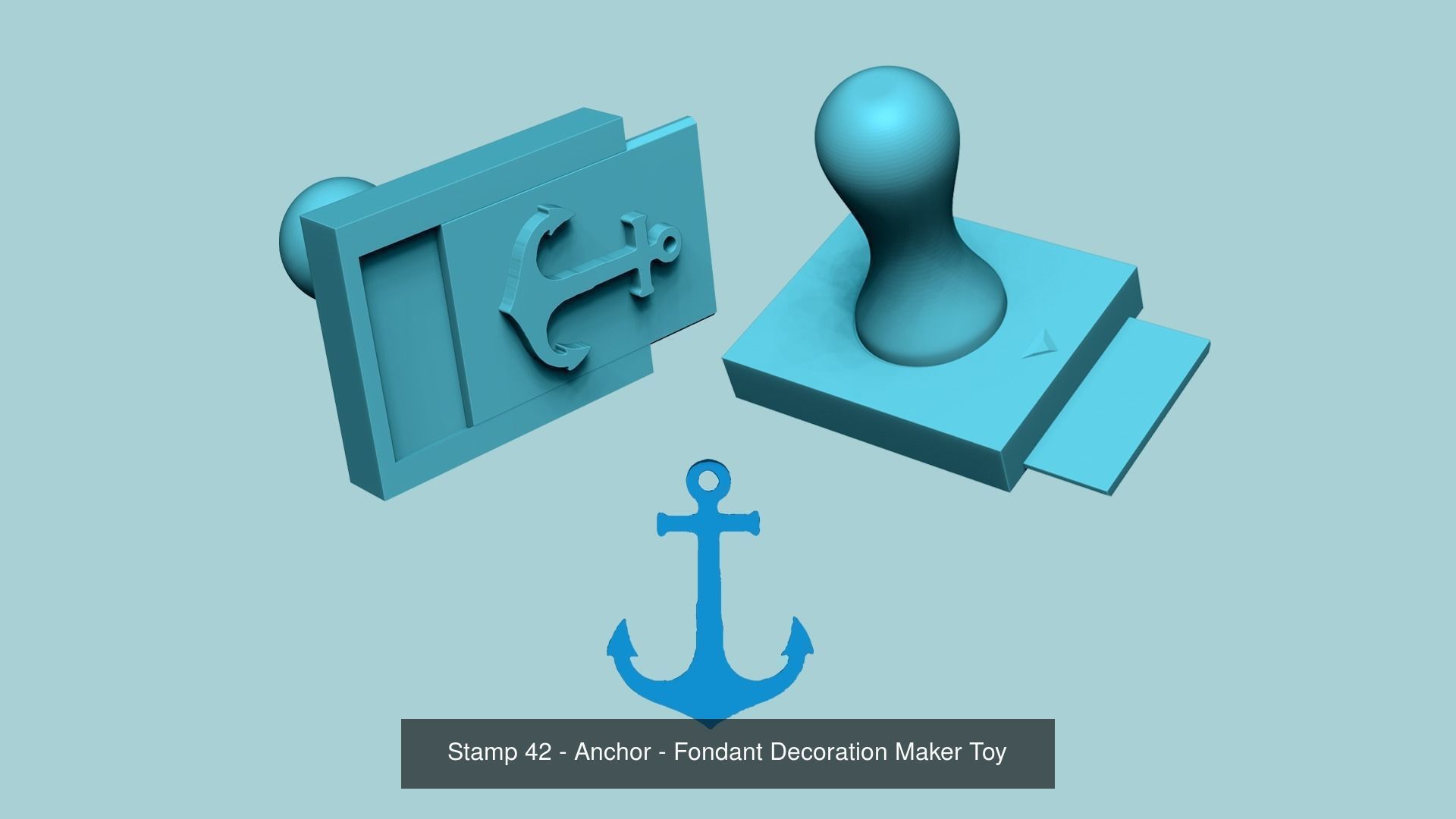 50 Changeable Stamps - Fondant Decoration Maker Toy 3D Model Collection_42