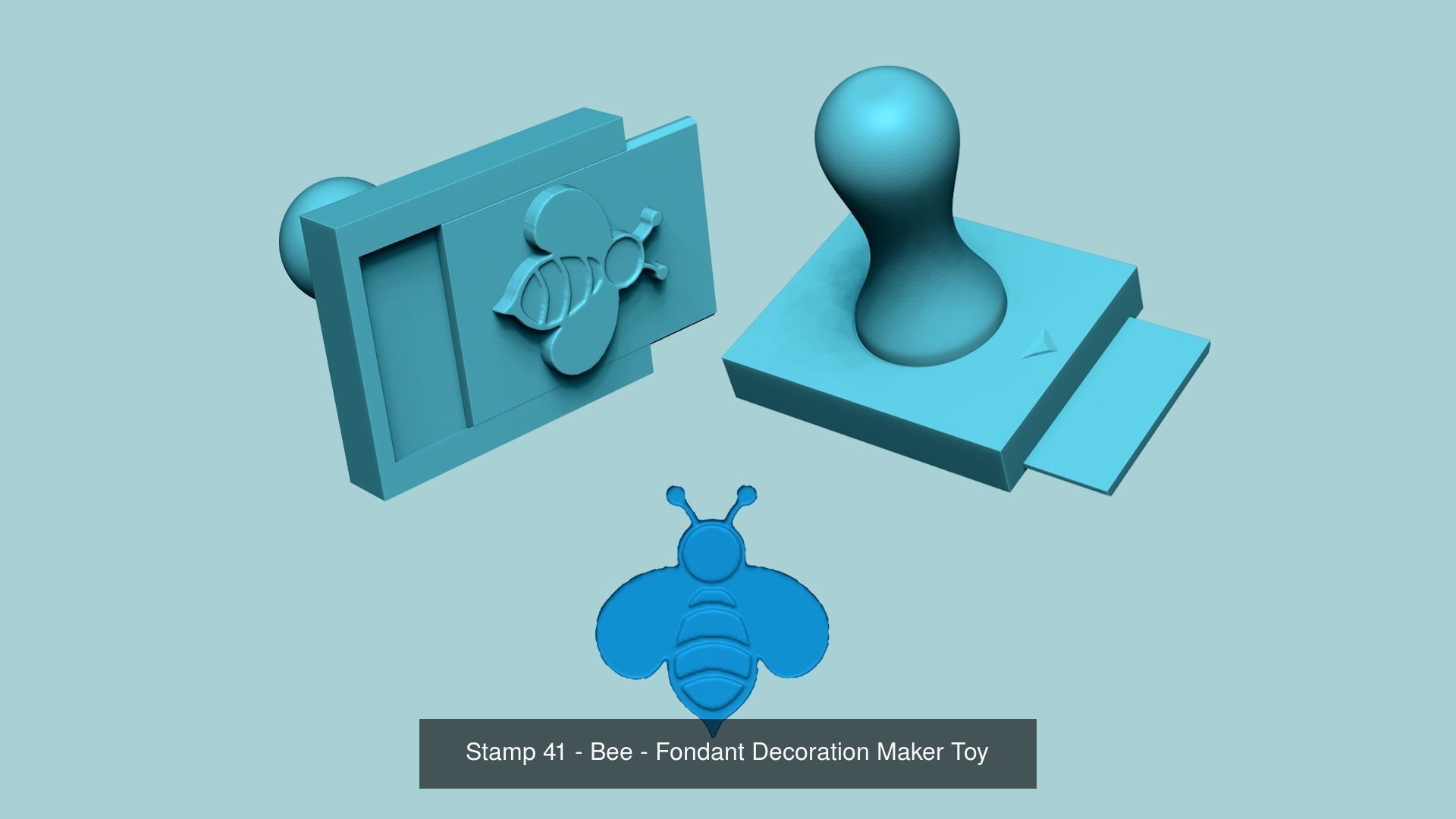 50 Changeable Stamps - Fondant Decoration Maker Toy 3D Model Collection_41