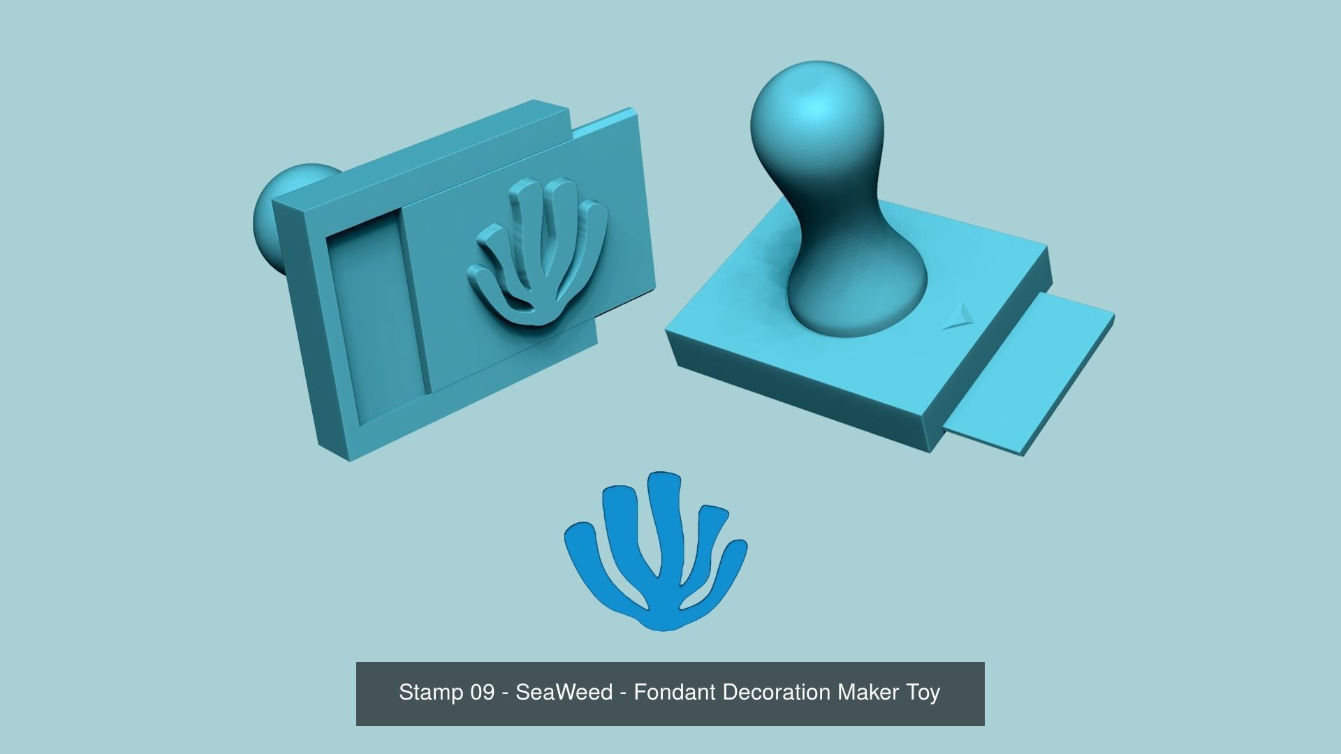 50 Changeable Stamps - Fondant Decoration Maker Toy 3D Model Collection_9