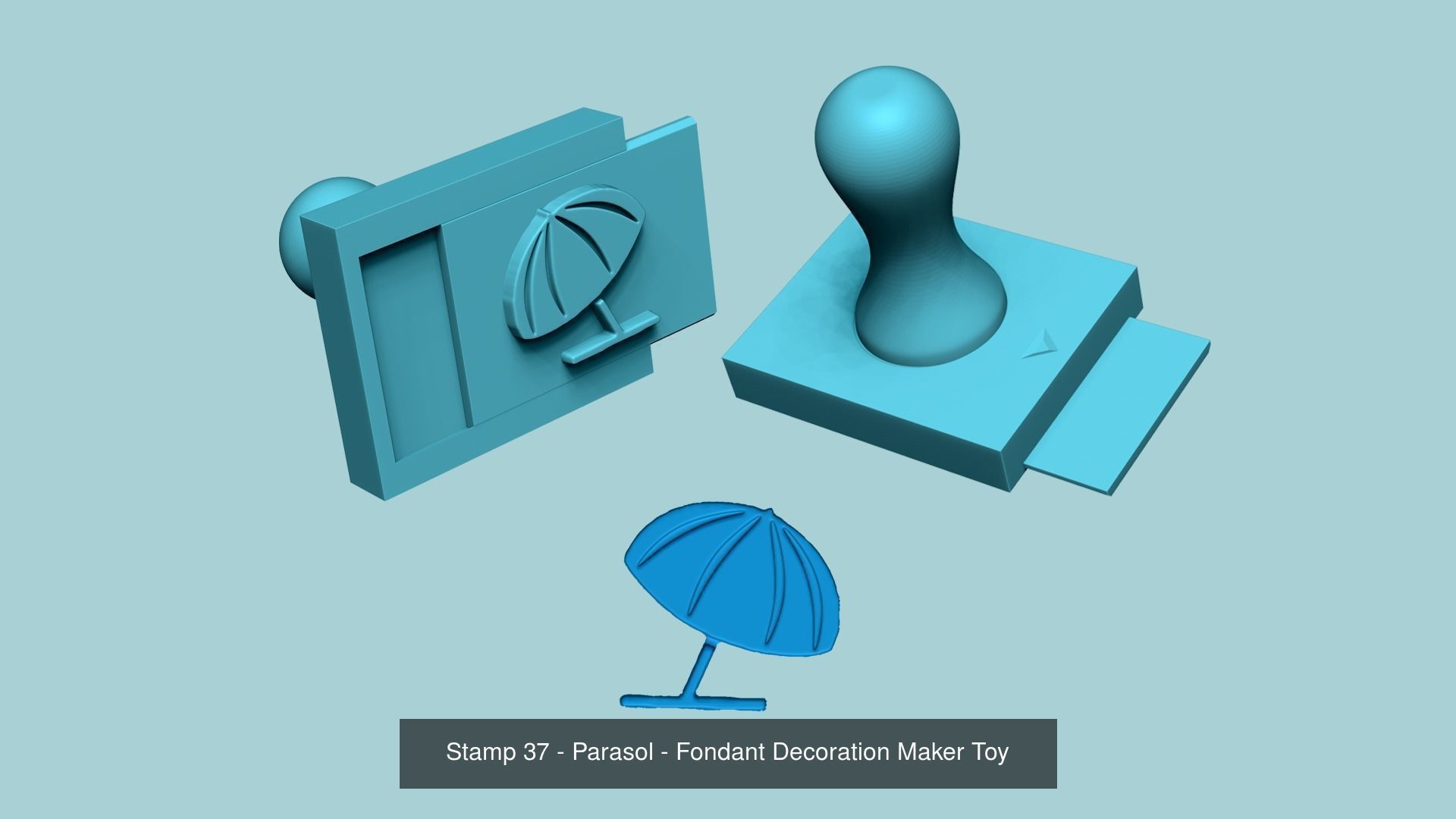 50 Changeable Stamps - Fondant Decoration Maker Toy 3D Model Collection_37