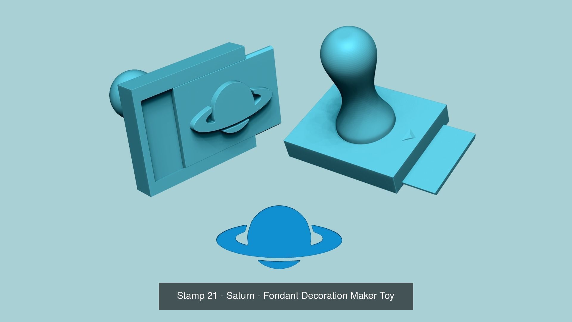 50 Changeable Stamps - Fondant Decoration Maker Toy 3D Model Collection_21