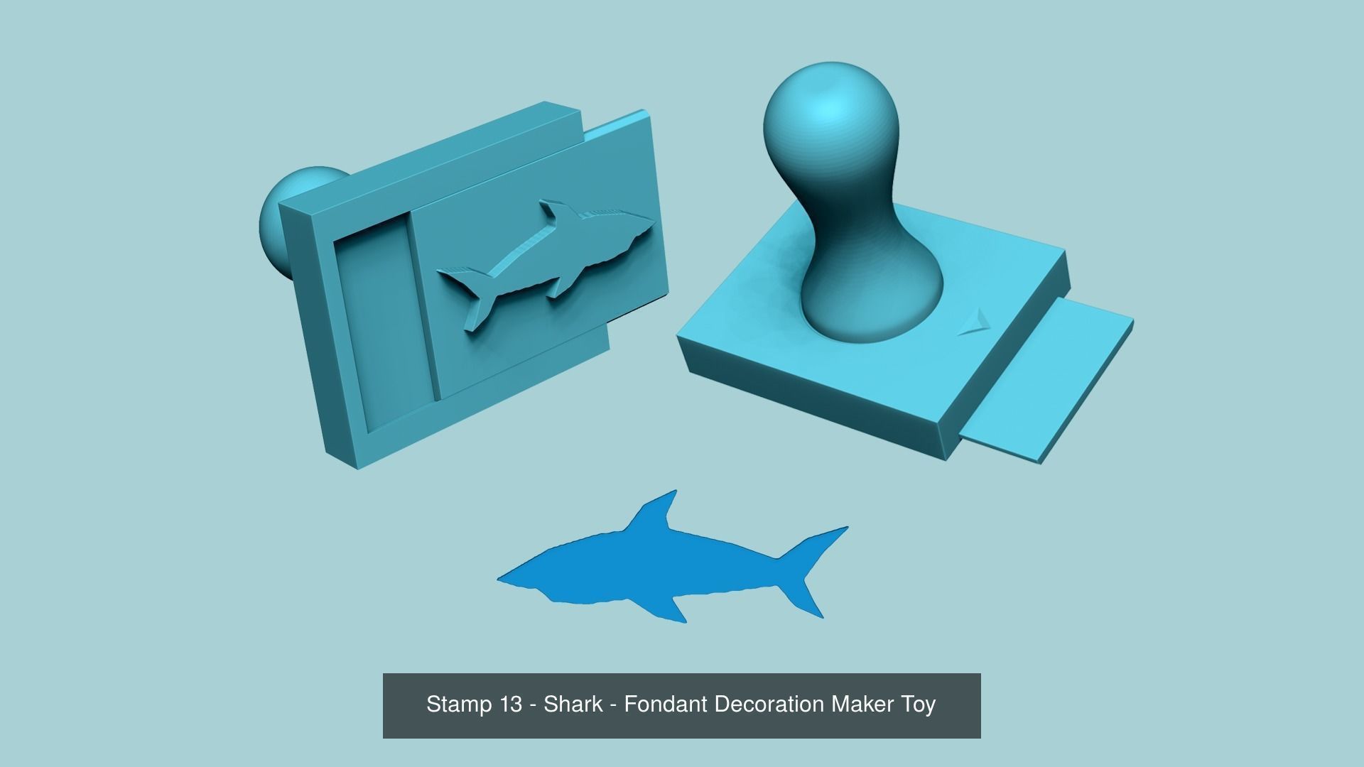 50 Changeable Stamps - Fondant Decoration Maker Toy 3D Model Collection_13