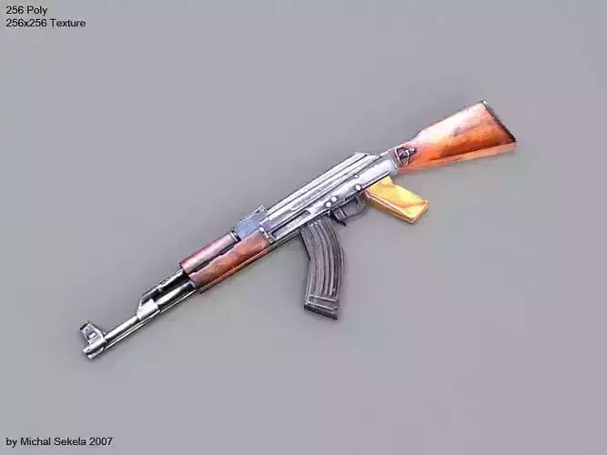 AK-47 low-poly ak - rifle Free low-poly 3D model