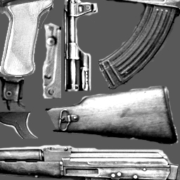 AK-47 low-poly ak - rifle Free low-poly 3D model_1