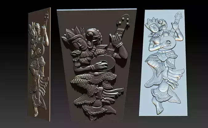Dancing musicians 3D print model