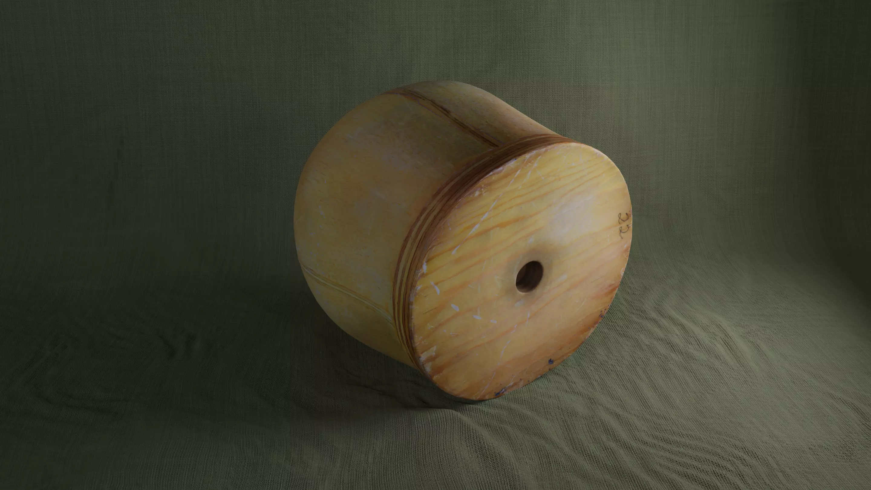 Antique Wooden Hat Form Free 3D model
