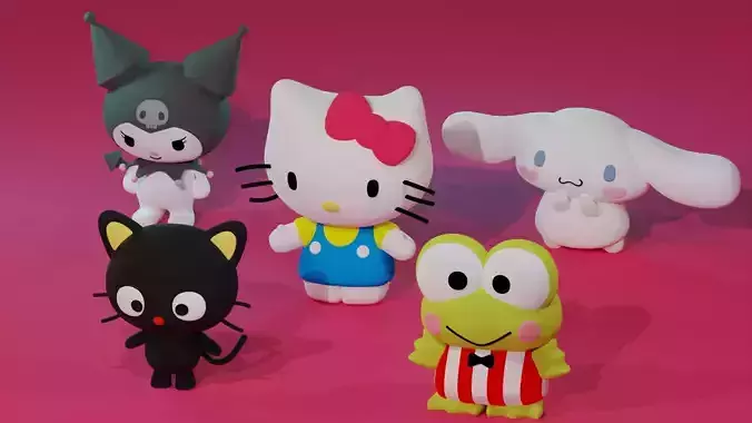 3D Sanrio Characters