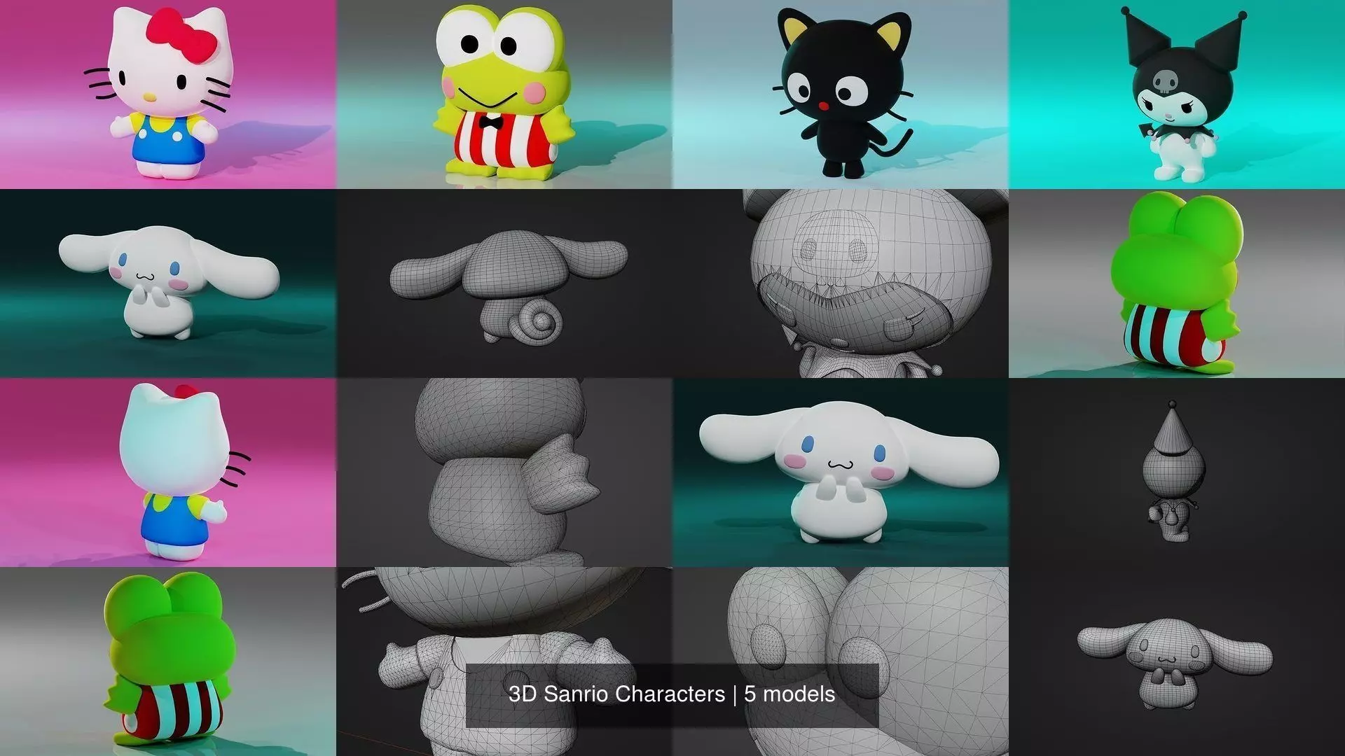 3D Sanrio Characters 3D Model Collection_1