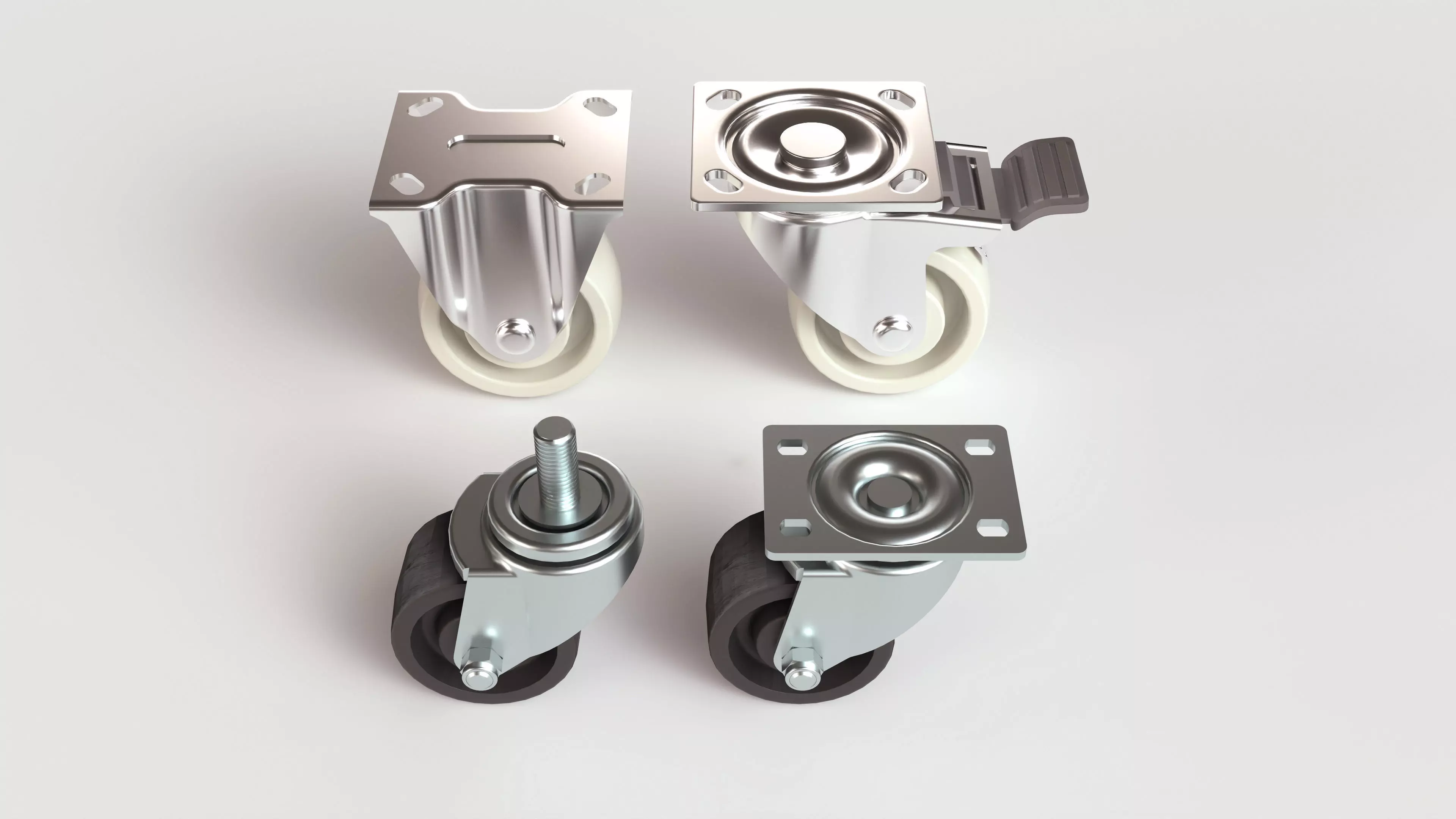 Industrial wheels 3D model_0
