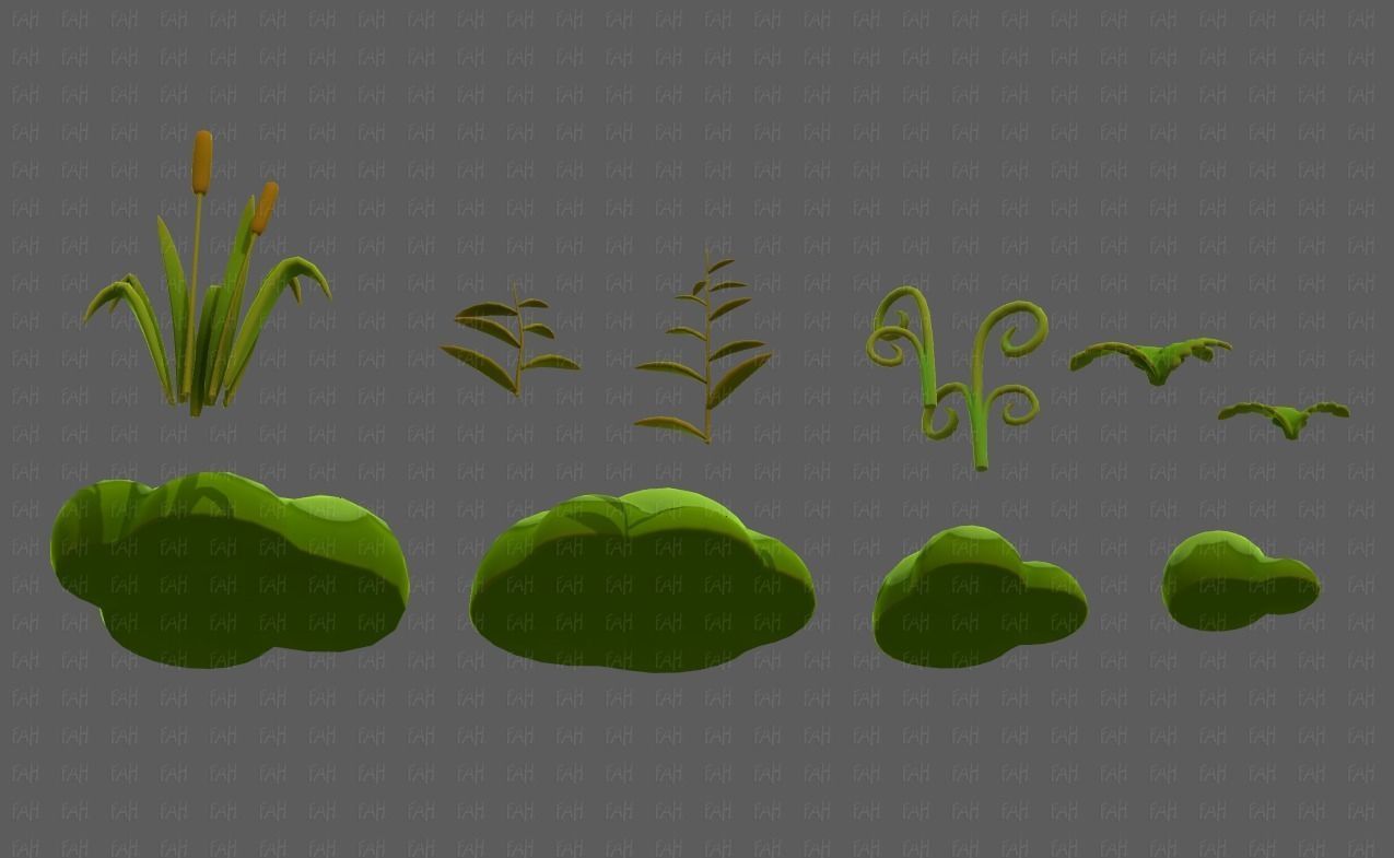 Trees Cartoon V51 Low-poly 3D model_39