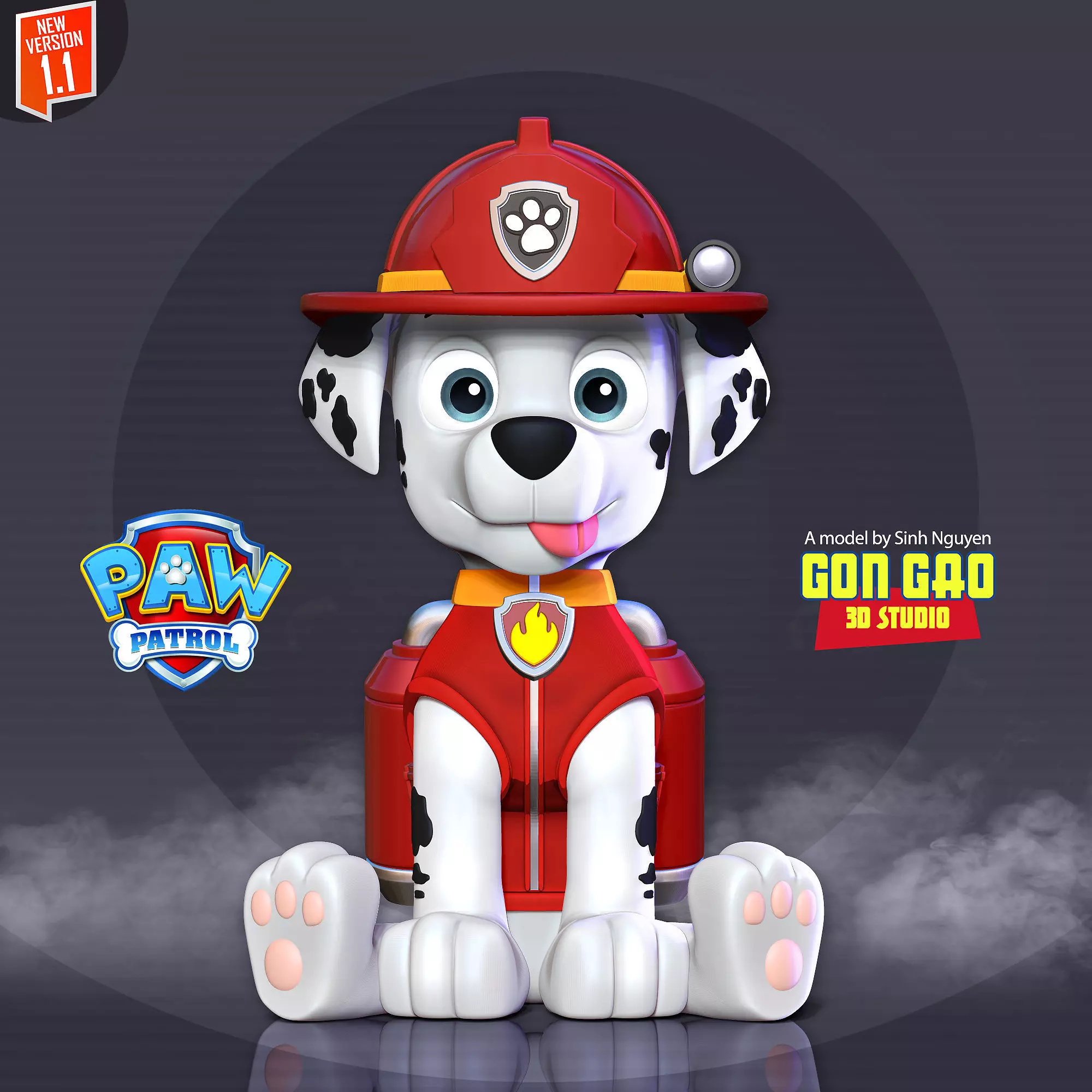 Marshall - Paw Patrol Fanart 3D print model_0