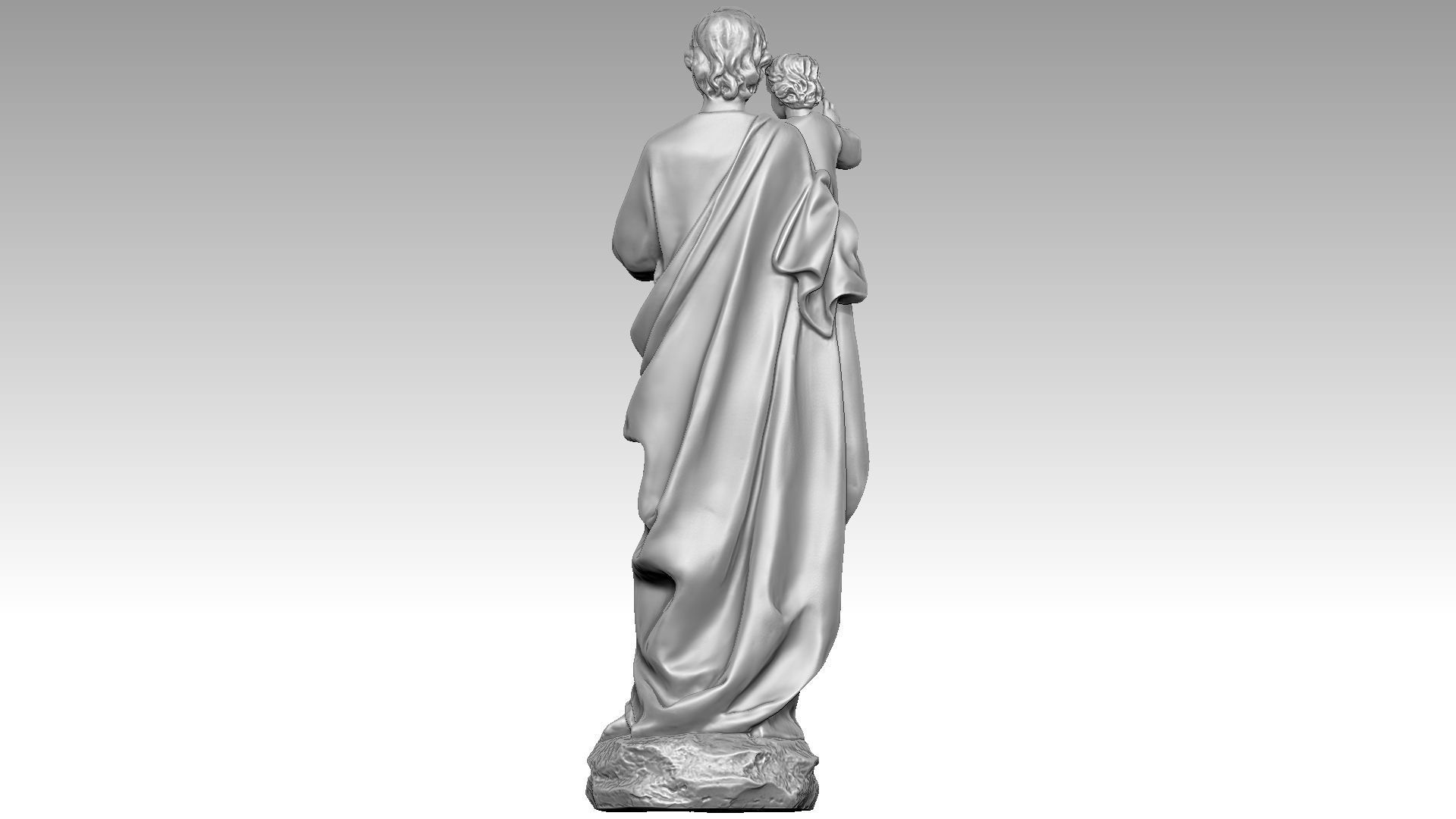 Saint Joseph Carrying Child Jesus 3D print model_5