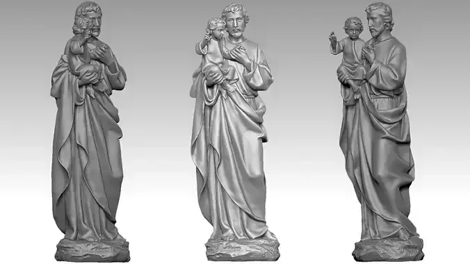 Saint Joseph Carrying Child Jesus