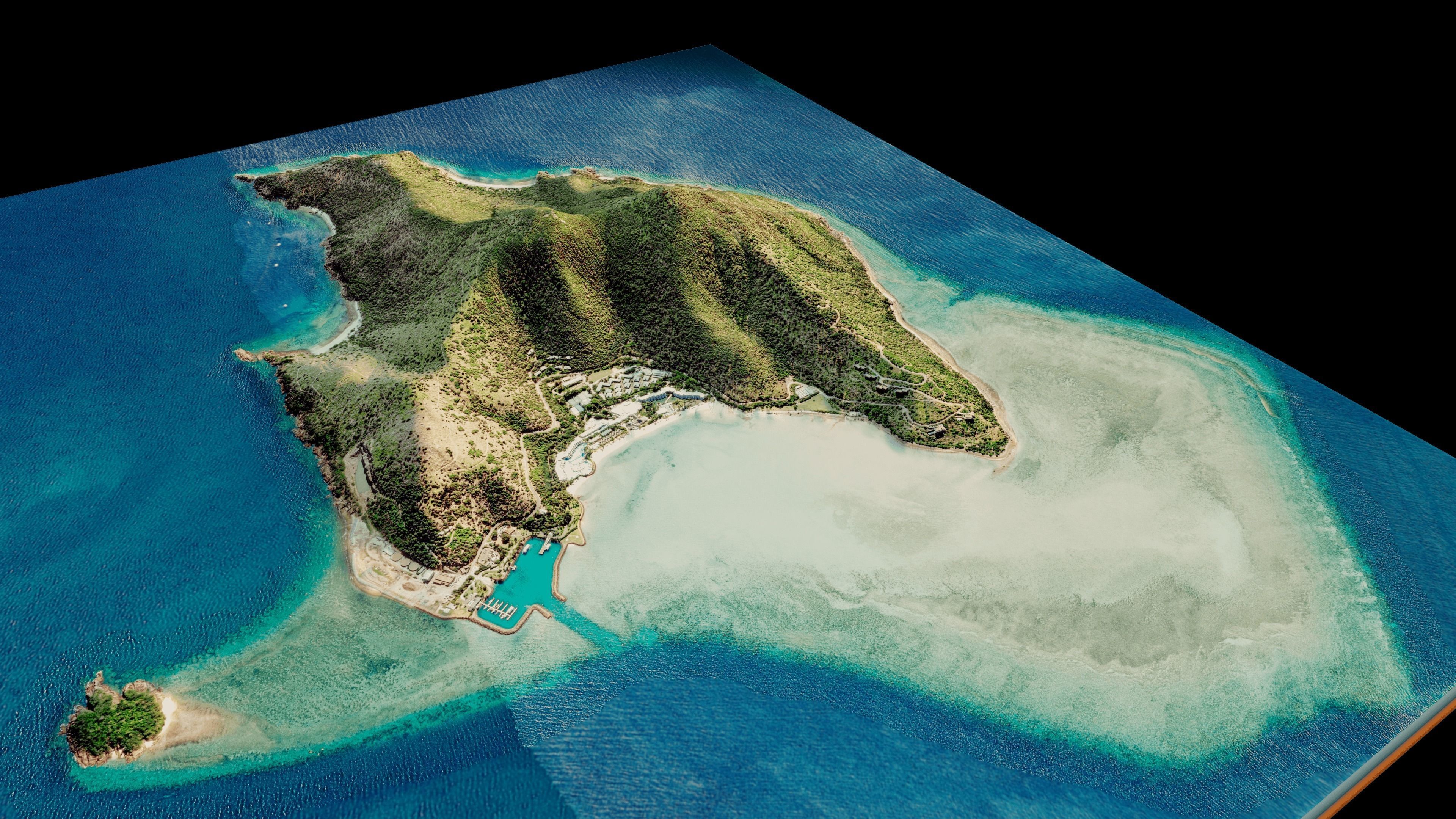 Hayman Island full 3d model terrain Low-poly 3D model_6