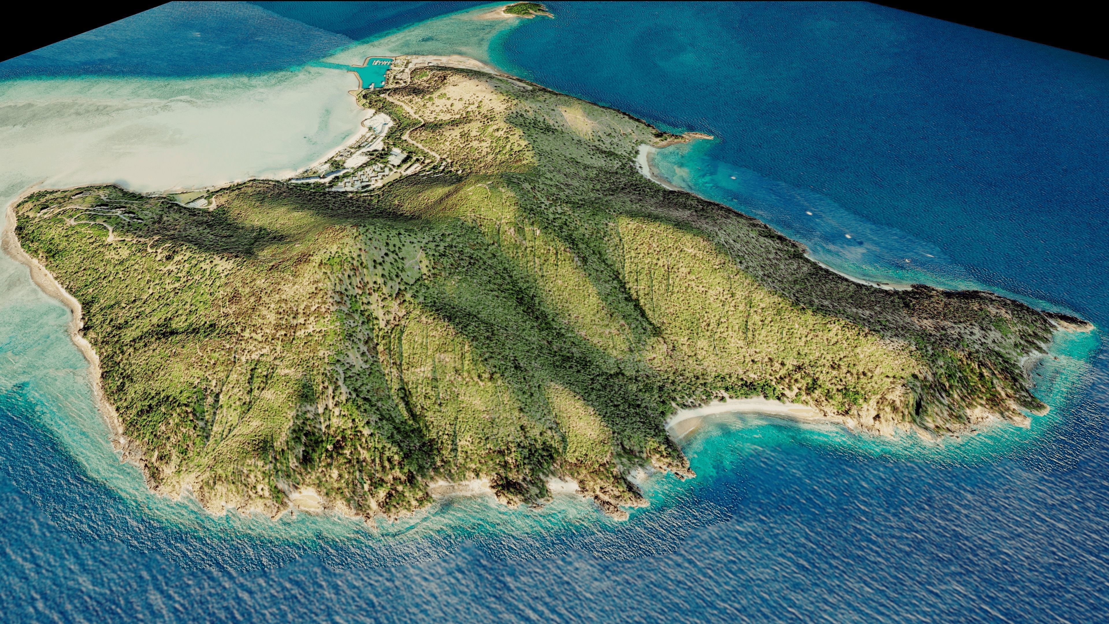 Hayman Island full 3d model terrain Low-poly 3D model_7