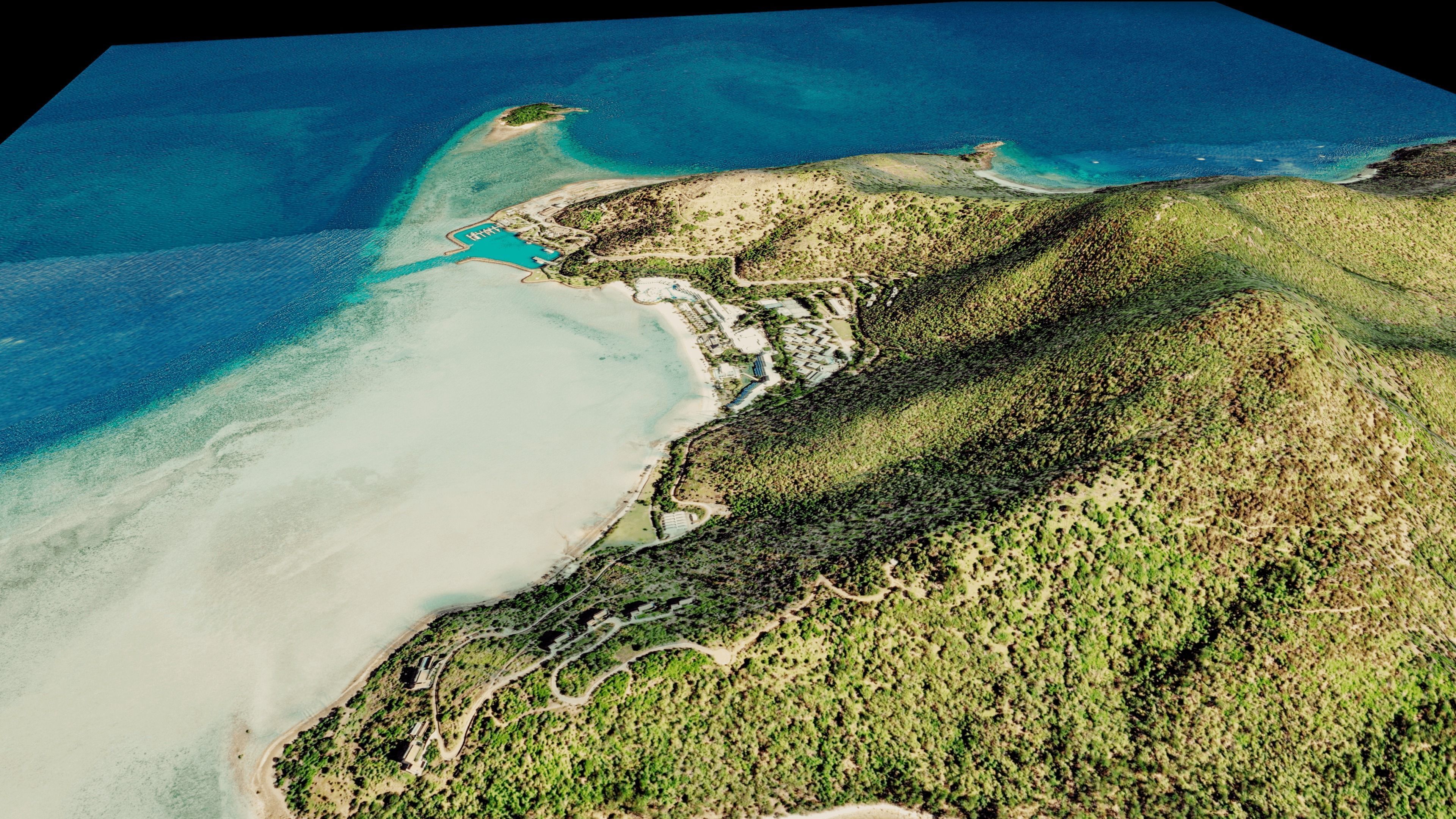 Hayman Island full 3d model terrain Low-poly 3D model_4