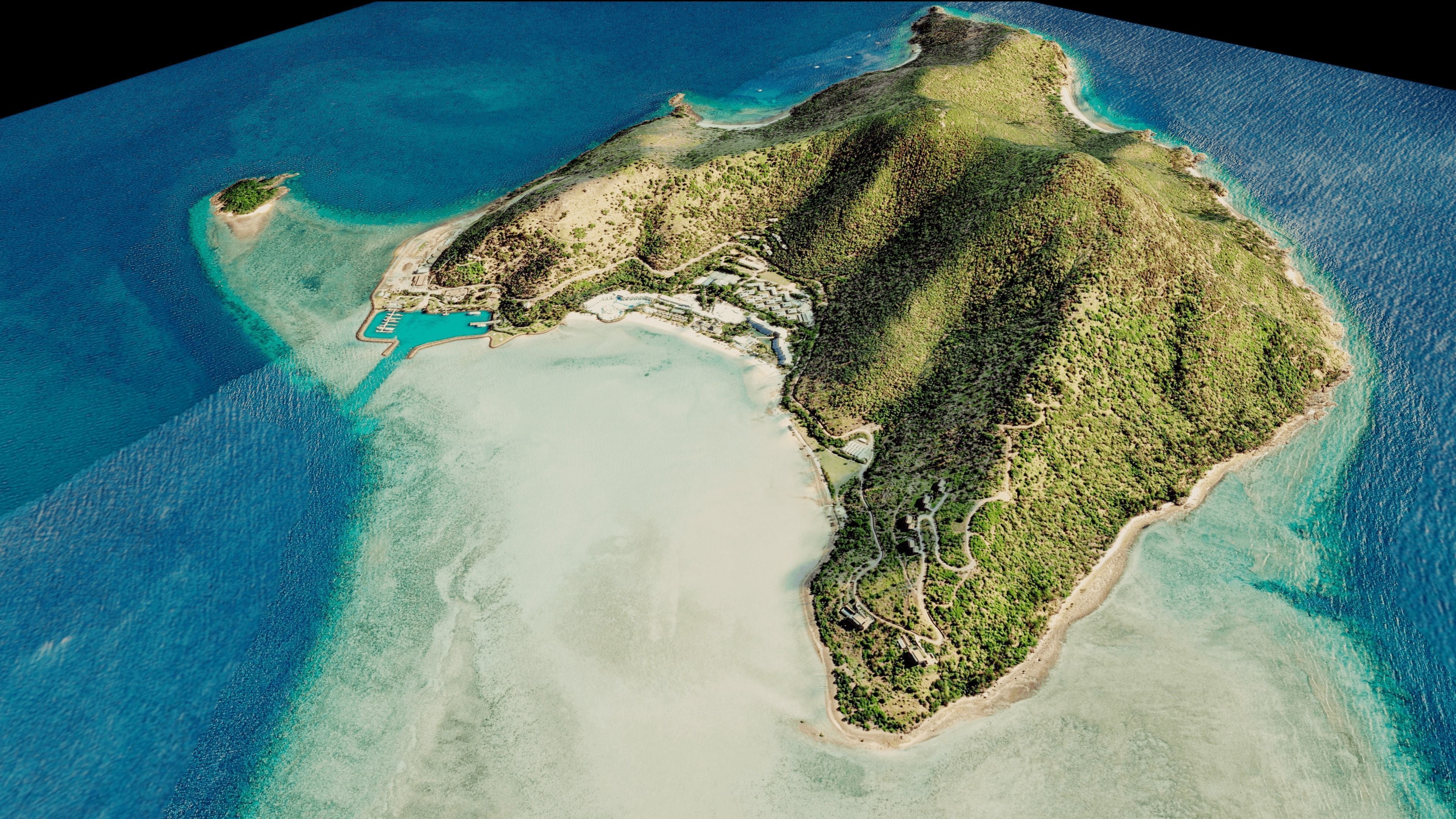 Hayman Island full 3d model terrain Low-poly 3D model_5