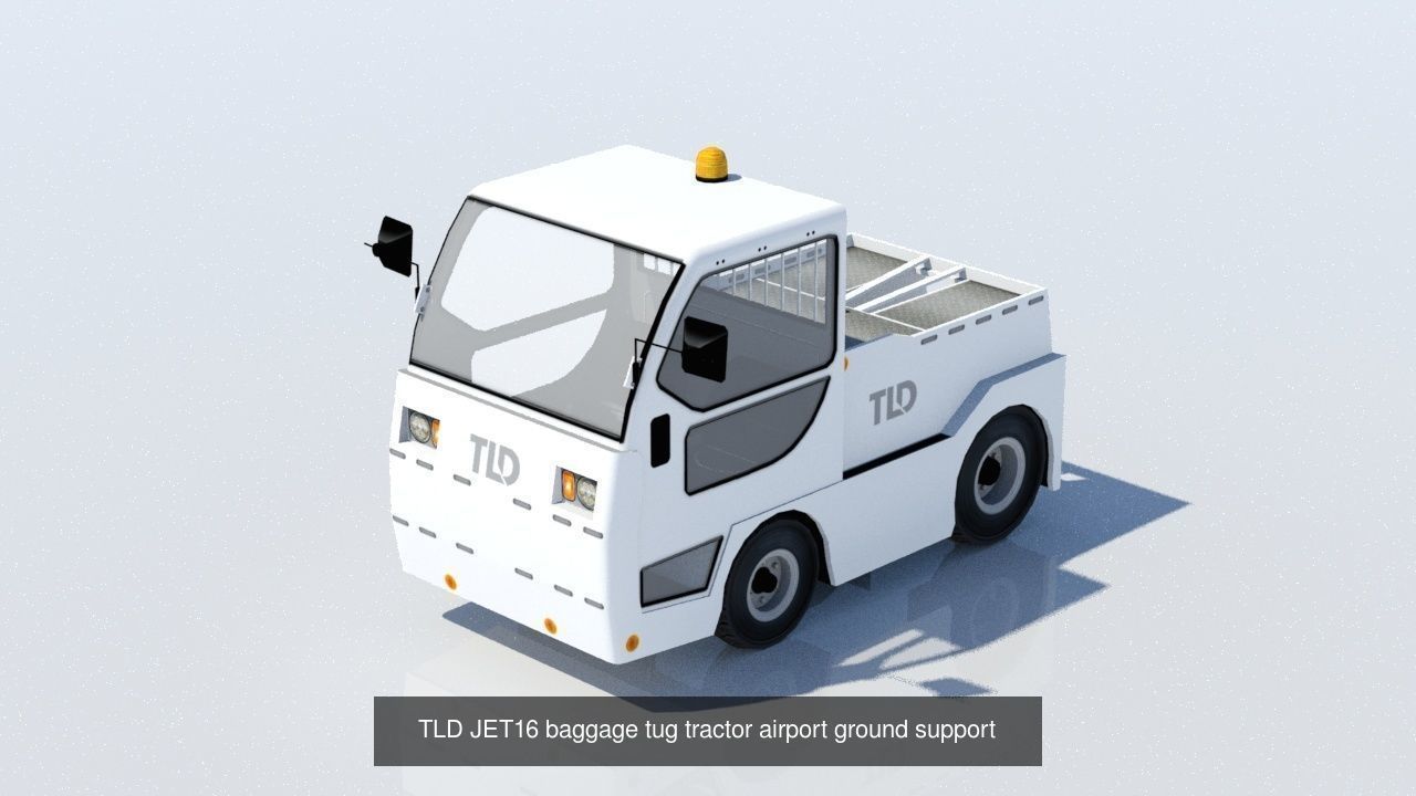 11 Airport static Ground Support Equipment Vehicles Low Poly 3D Model Collection_5