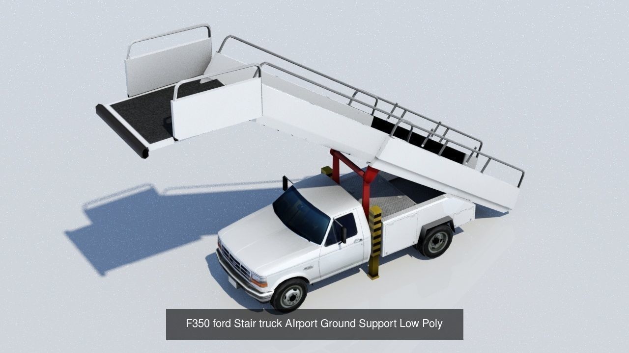 11 Airport static Ground Support Equipment Vehicles Low Poly 3D Model Collection_10