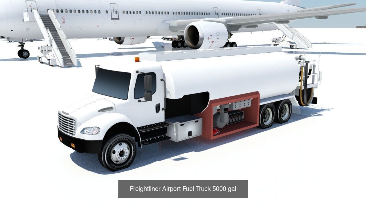 11 Airport static Ground Support Equipment Vehicles Low Poly 3D Model Collection_1