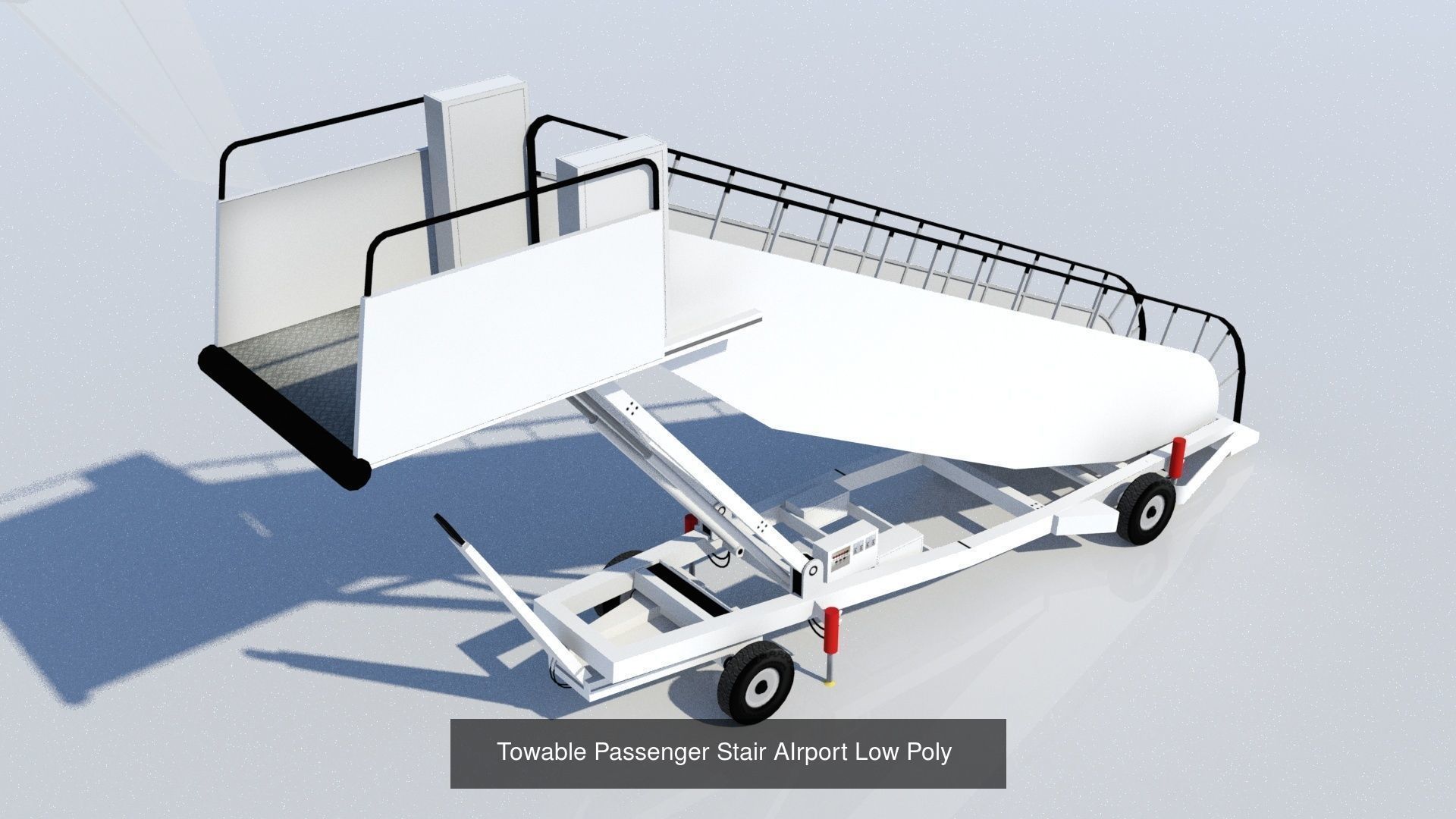11 Airport static Ground Support Equipment Vehicles Low Poly 3D Model Collection_8