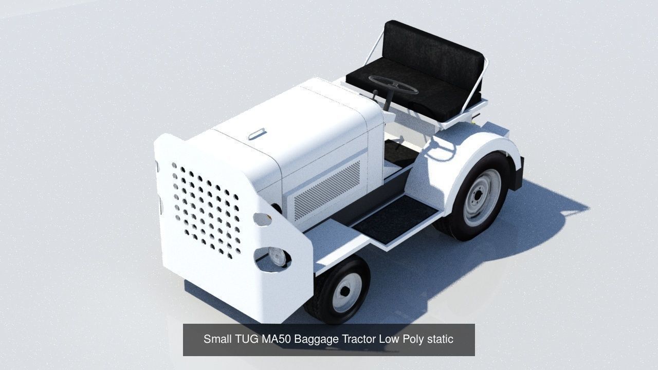 11 Airport static Ground Support Equipment Vehicles Low Poly 3D Model Collection_4