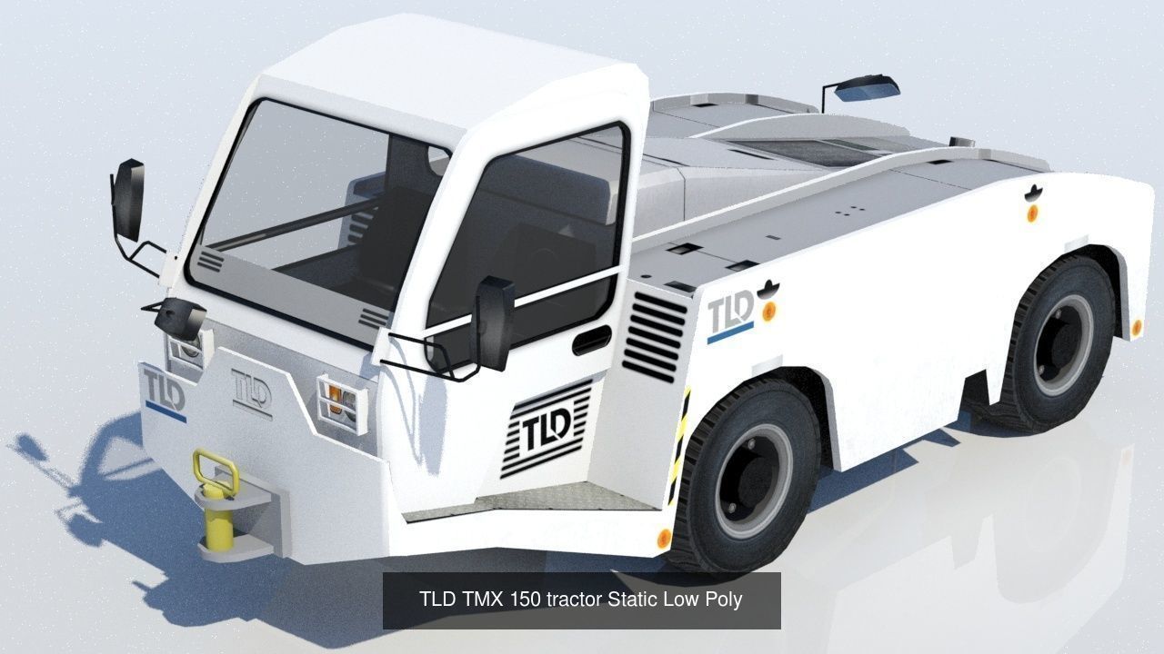 11 Airport static Ground Support Equipment Vehicles Low Poly 3D Model Collection_7