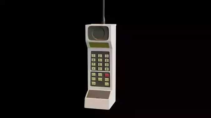retro phone 3d blender rig
