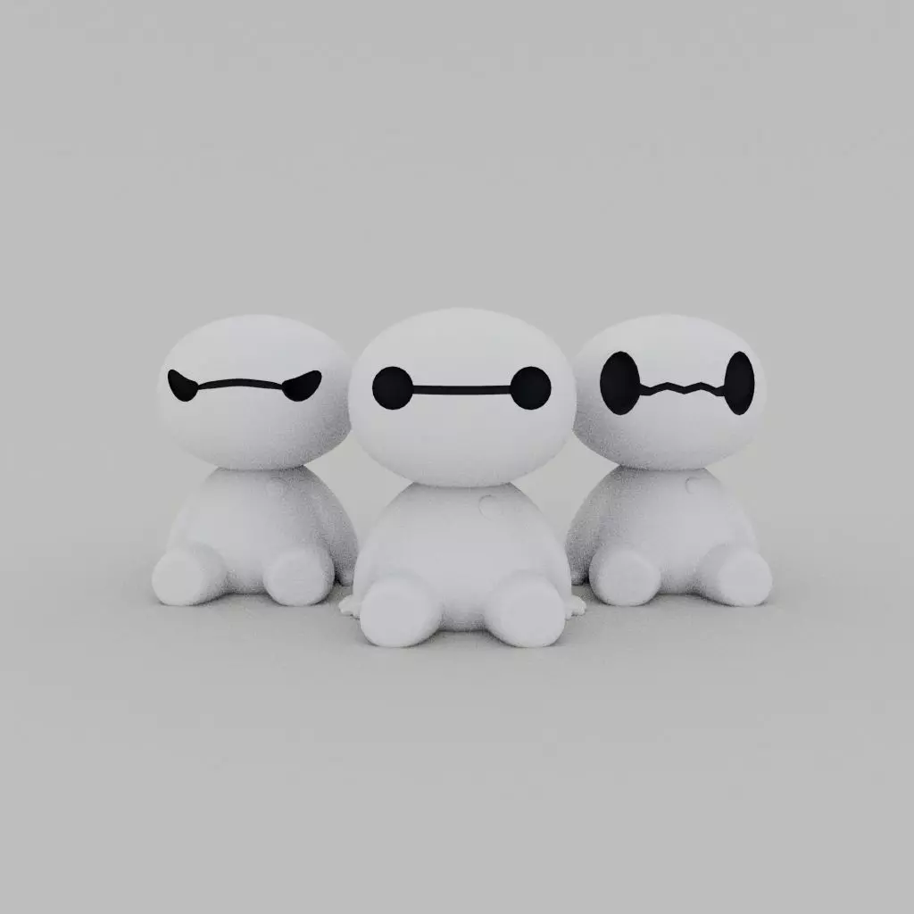 Cute little Baymax 3D print model_0