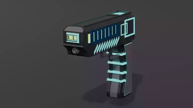 Sci-fi Hand Gun Low-poly Low-poly 3D model