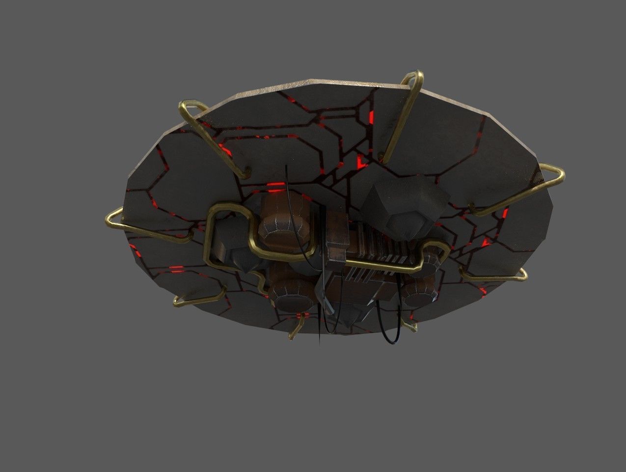 SCI FI MOTHERSHIP Low-poly 3D model_12