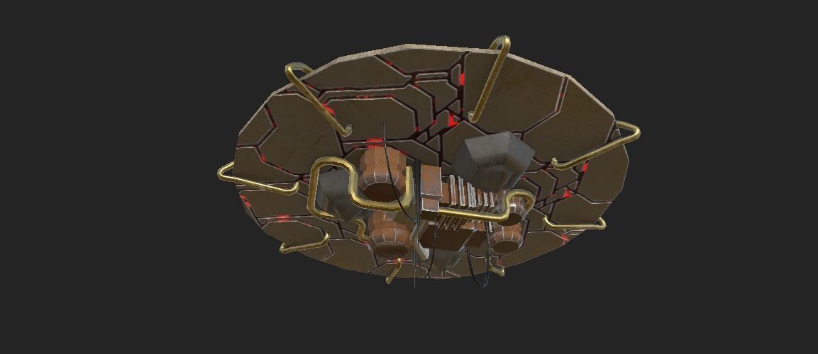 SCI FI MOTHERSHIP Low-poly 3D model_10