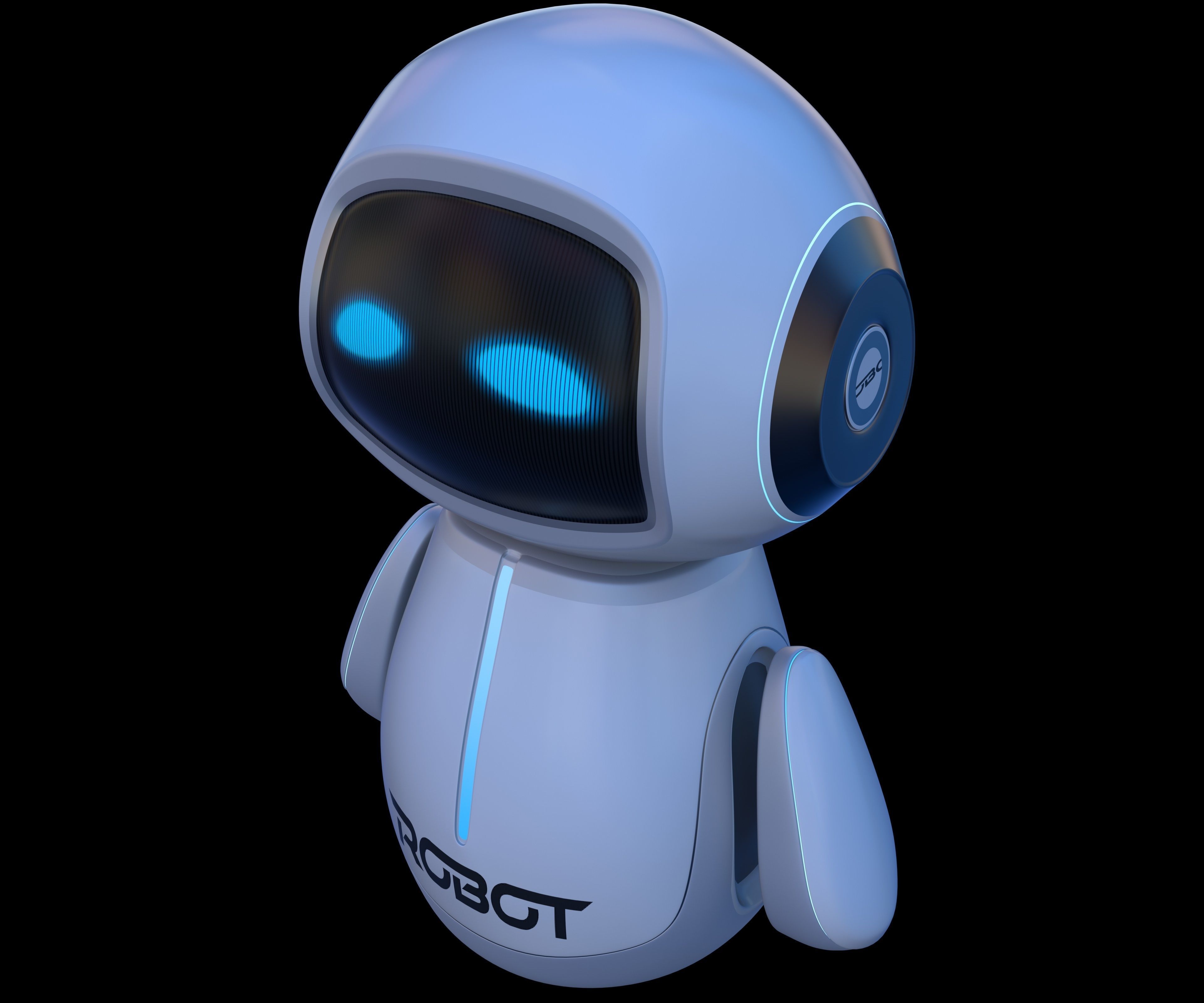 Cartoon Baby Robot 3D model_4