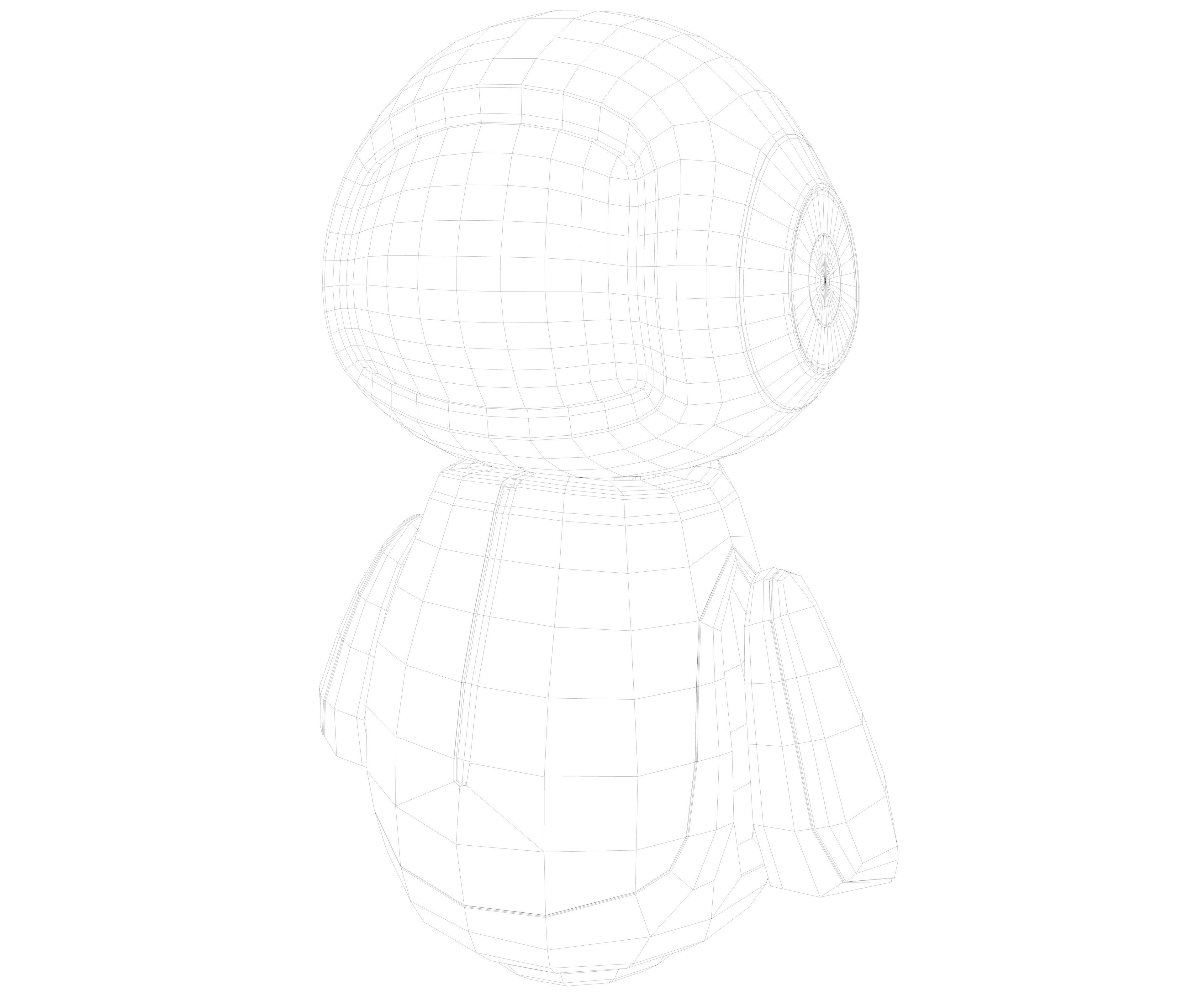 Cartoon Baby Robot 3D model_6